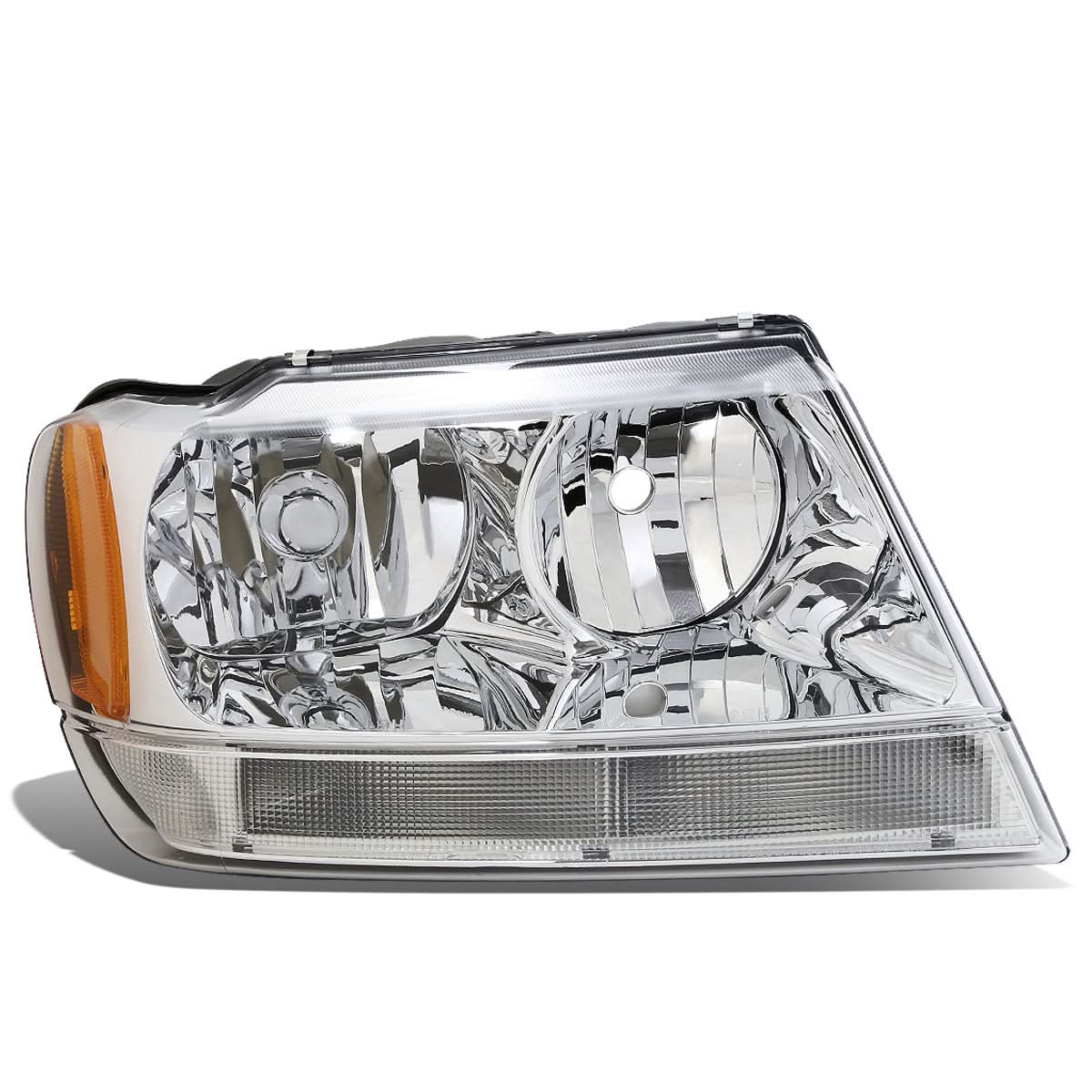 99-04 Jeep Grand Cherokee OE Style Right Headlight - Chrome Housing