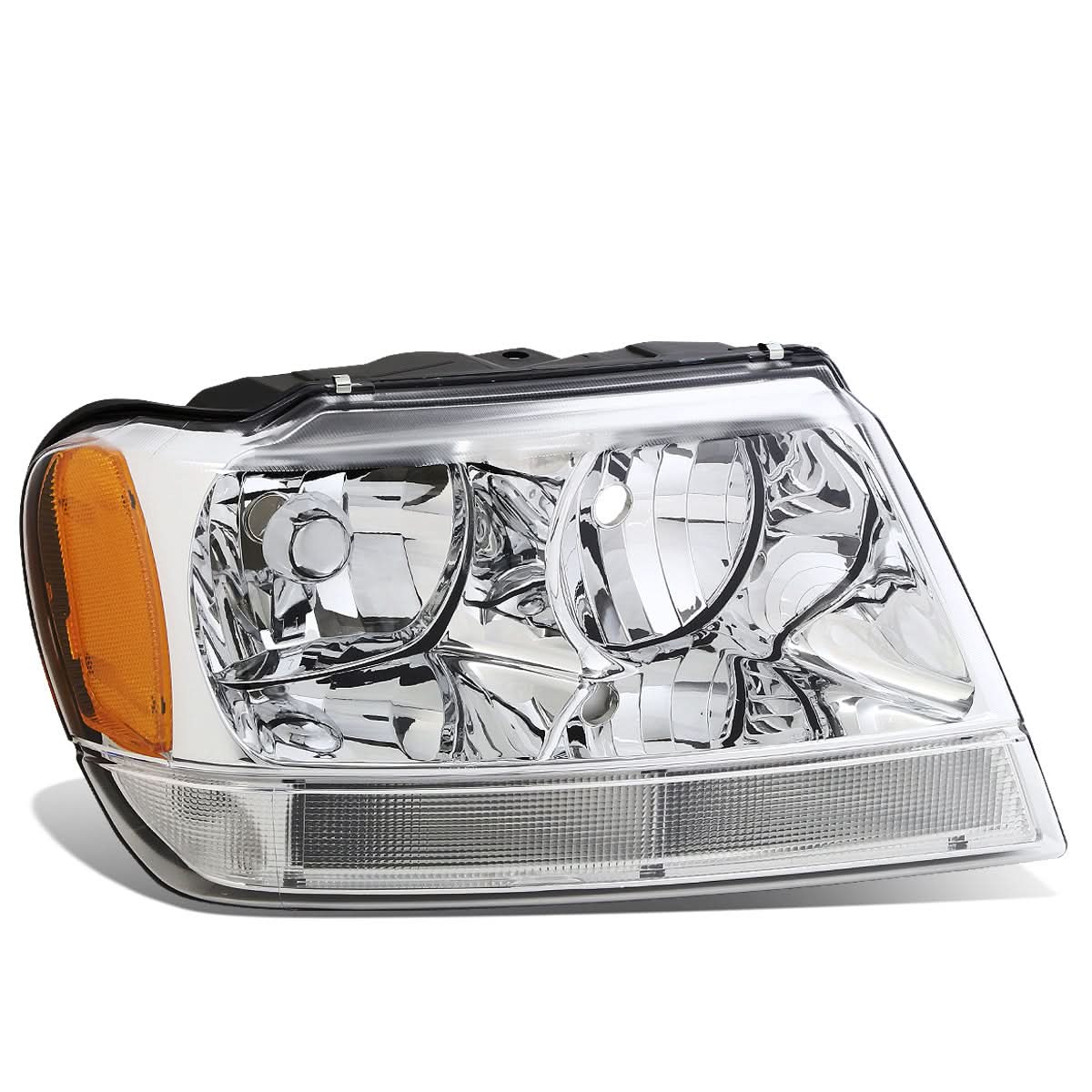 99-04 Jeep Grand Cherokee OE Style Right Headlight - Chrome Housing