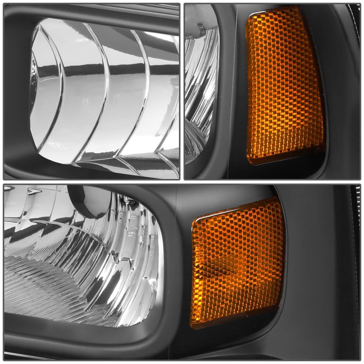 2005-2007 Ford F-250 F-350 F-450 F-550 OE Style Left Headlight Black