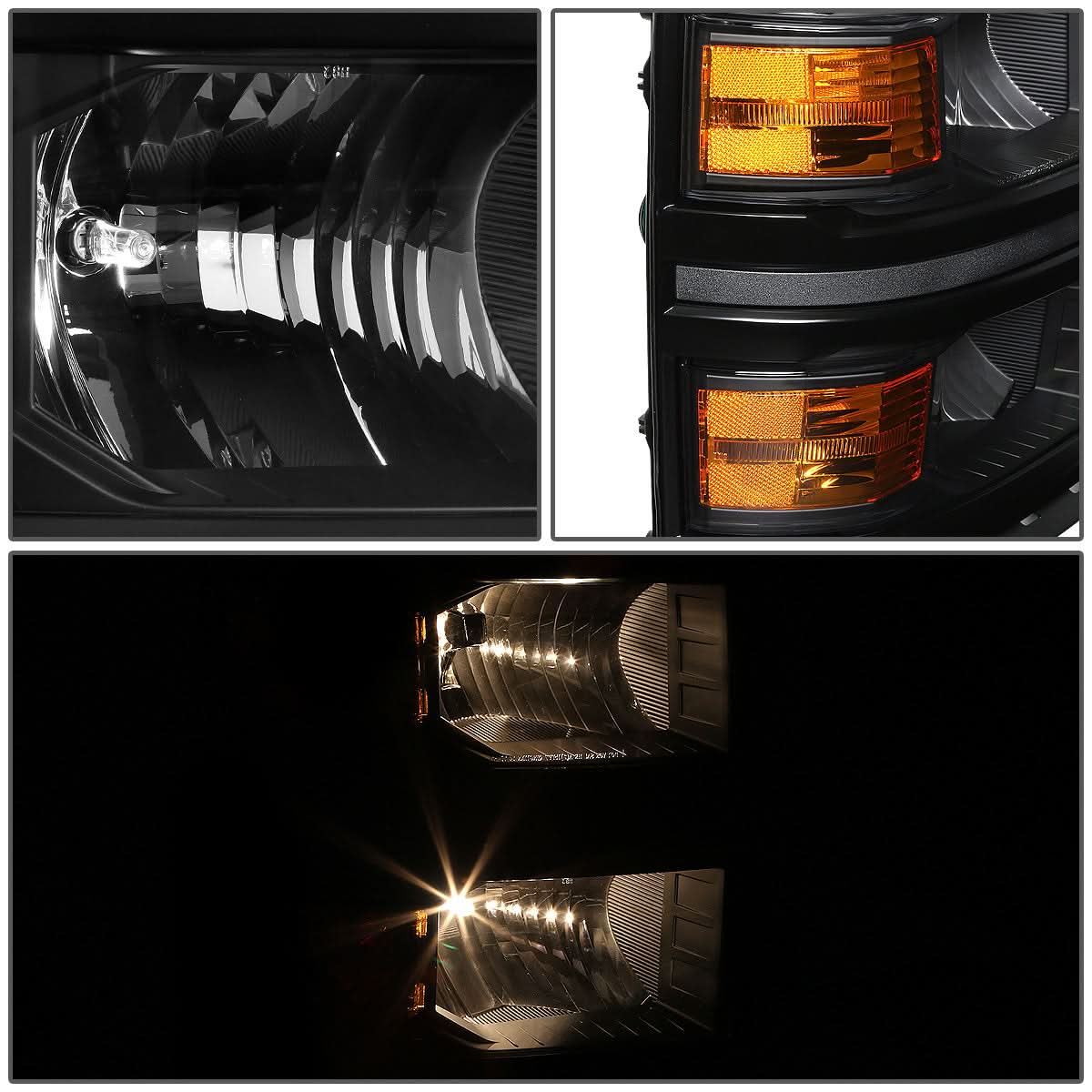 2014-2015 Chevrolet Silverado 1500 OE Style Right Headlight - Black