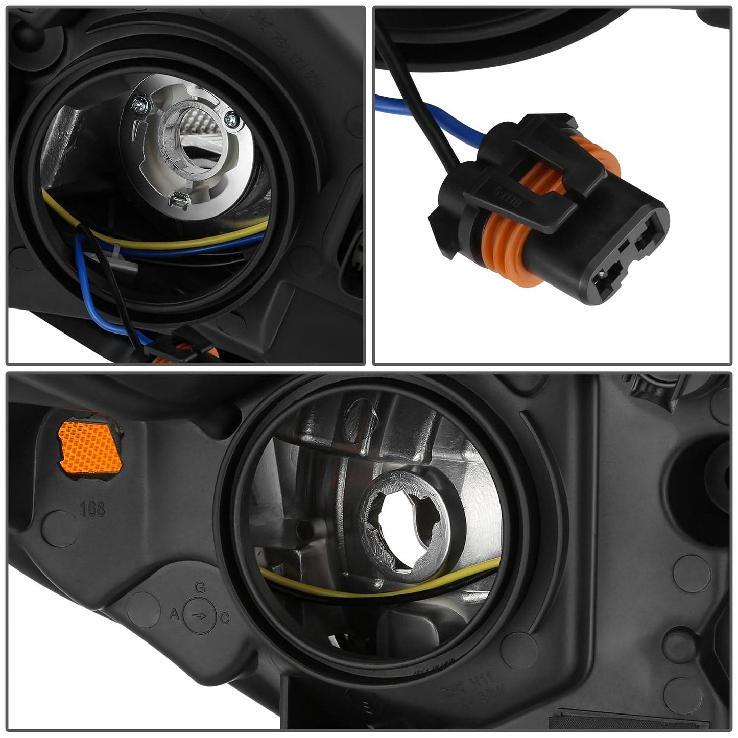 2013-2016 Ford Escape OE Style Headlights Chrome Housing Left Side