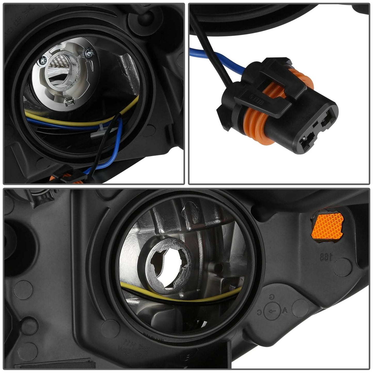 2013-2016 Ford Escape OE Style Right Headlight Chrome Housing