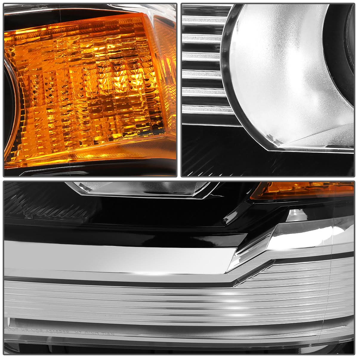 14-18 GMC Sierra 1500 / 15-19 2500HD 3500HD OE Style Headlights Black