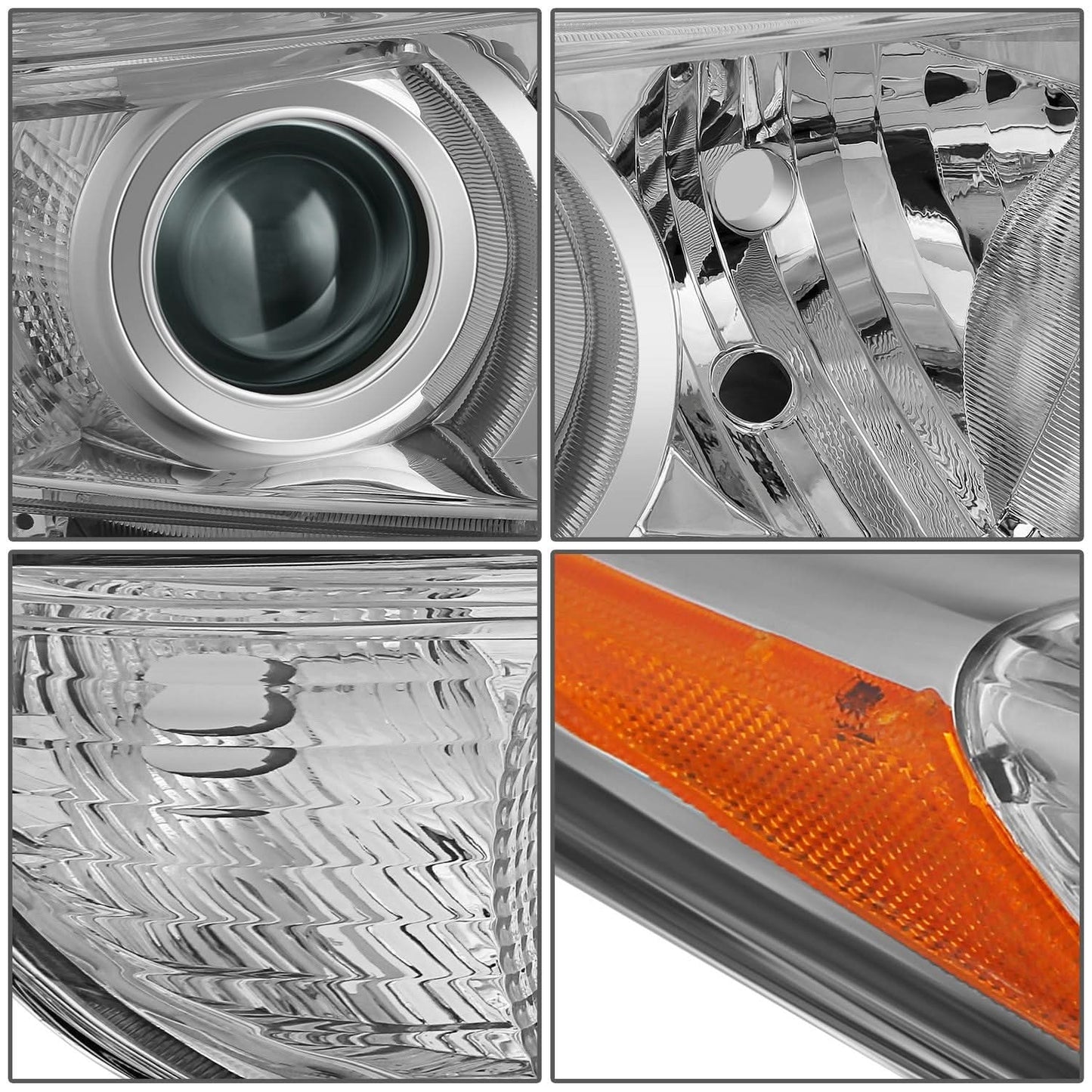 2011-2013 Toyota Highlander Projector Headlight - Right Chrome Clear