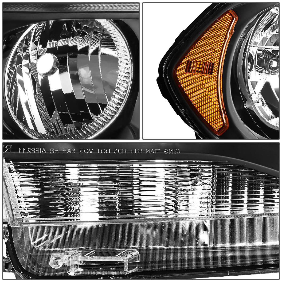 2011-2013 Dodge Durango OE Style Right Halogen Headlight - Black