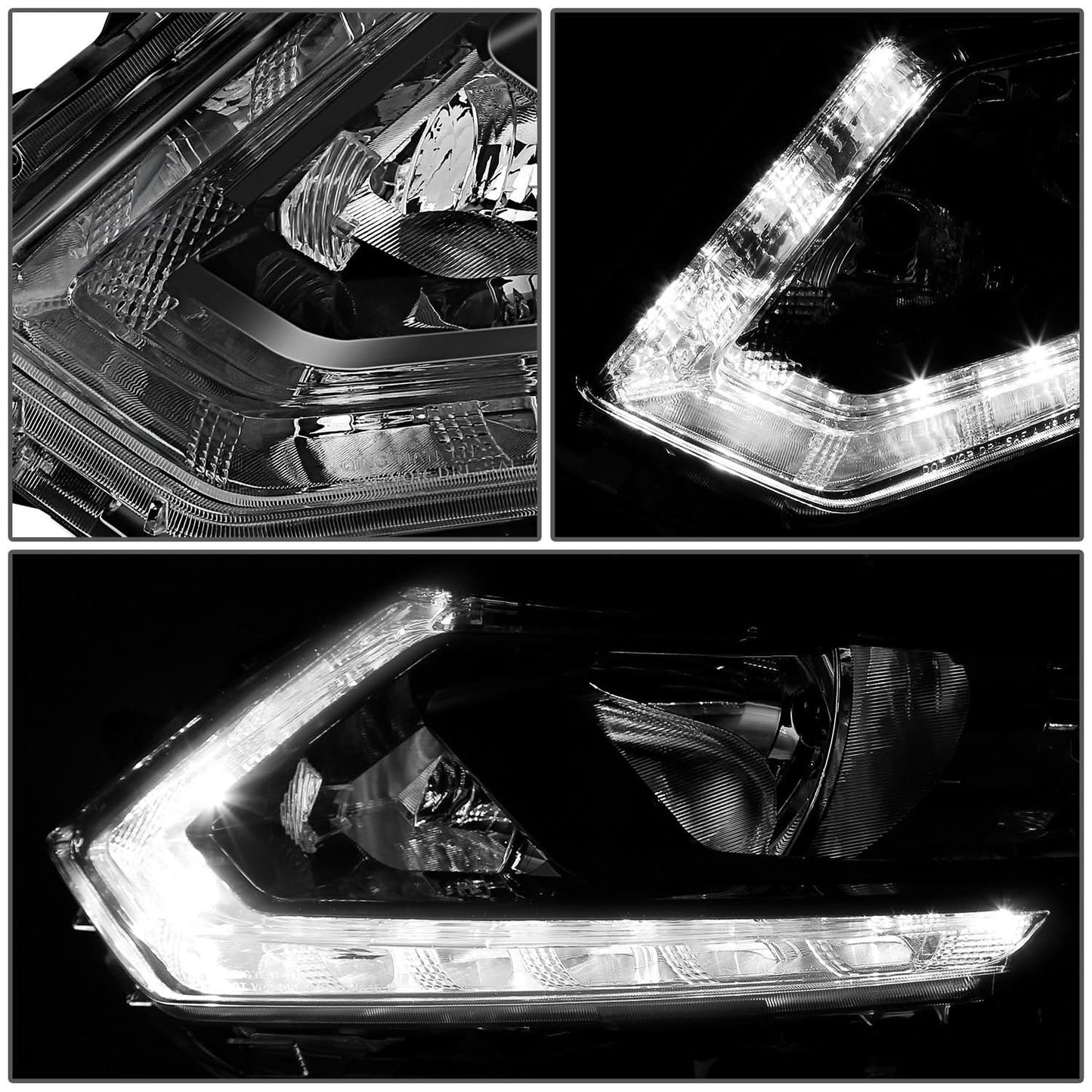 2014-2016 Nissan Rogue Halogen Headlight Assembly - Left Side