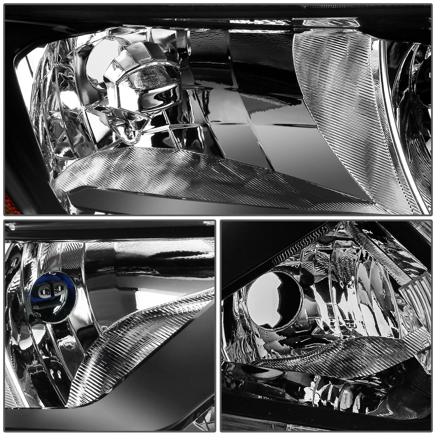 2014-2016 Nissan Rogue Halogen Headlights - Black Housing Right Side