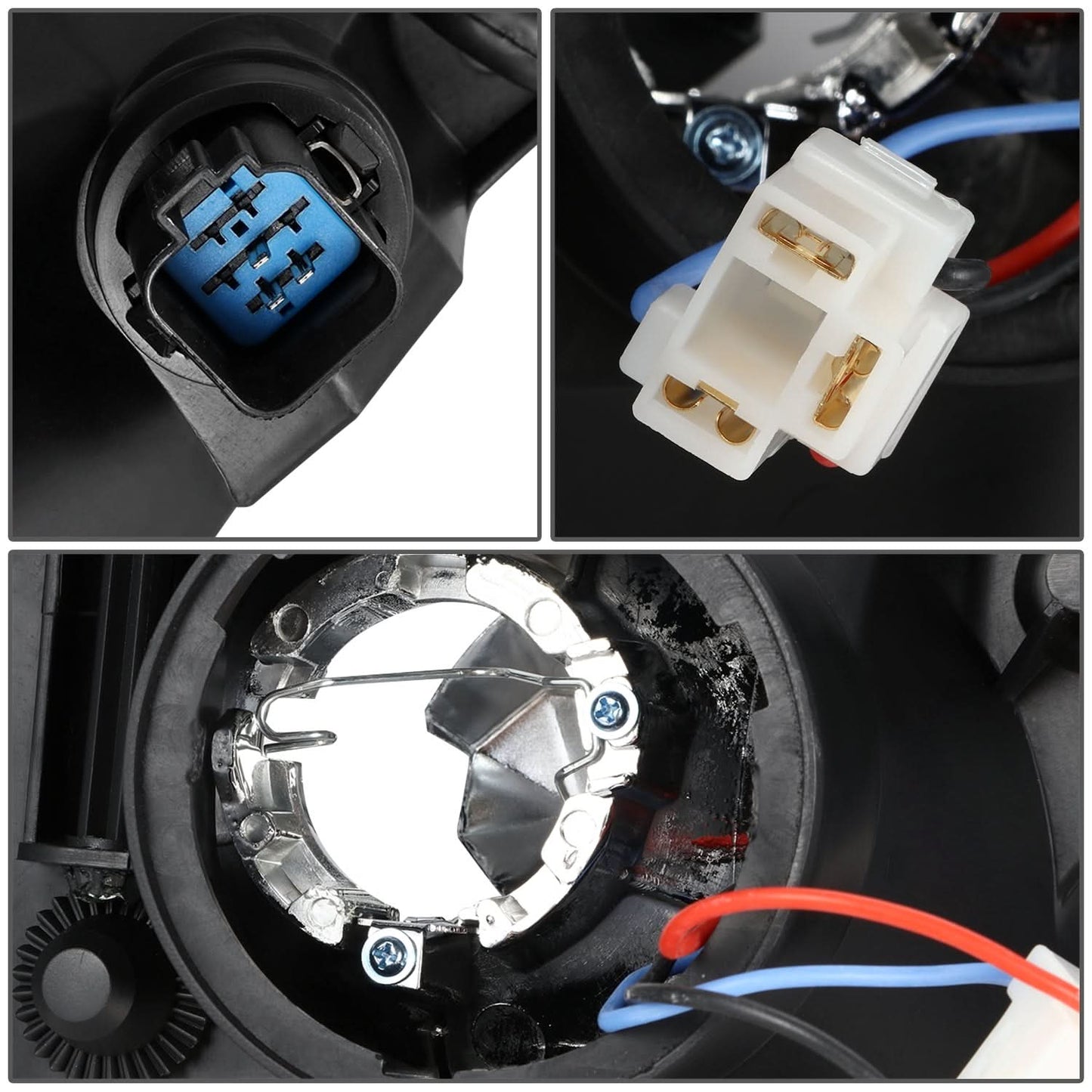2003-2004 Ford Focus OE Style Left Headlight - Black Housing