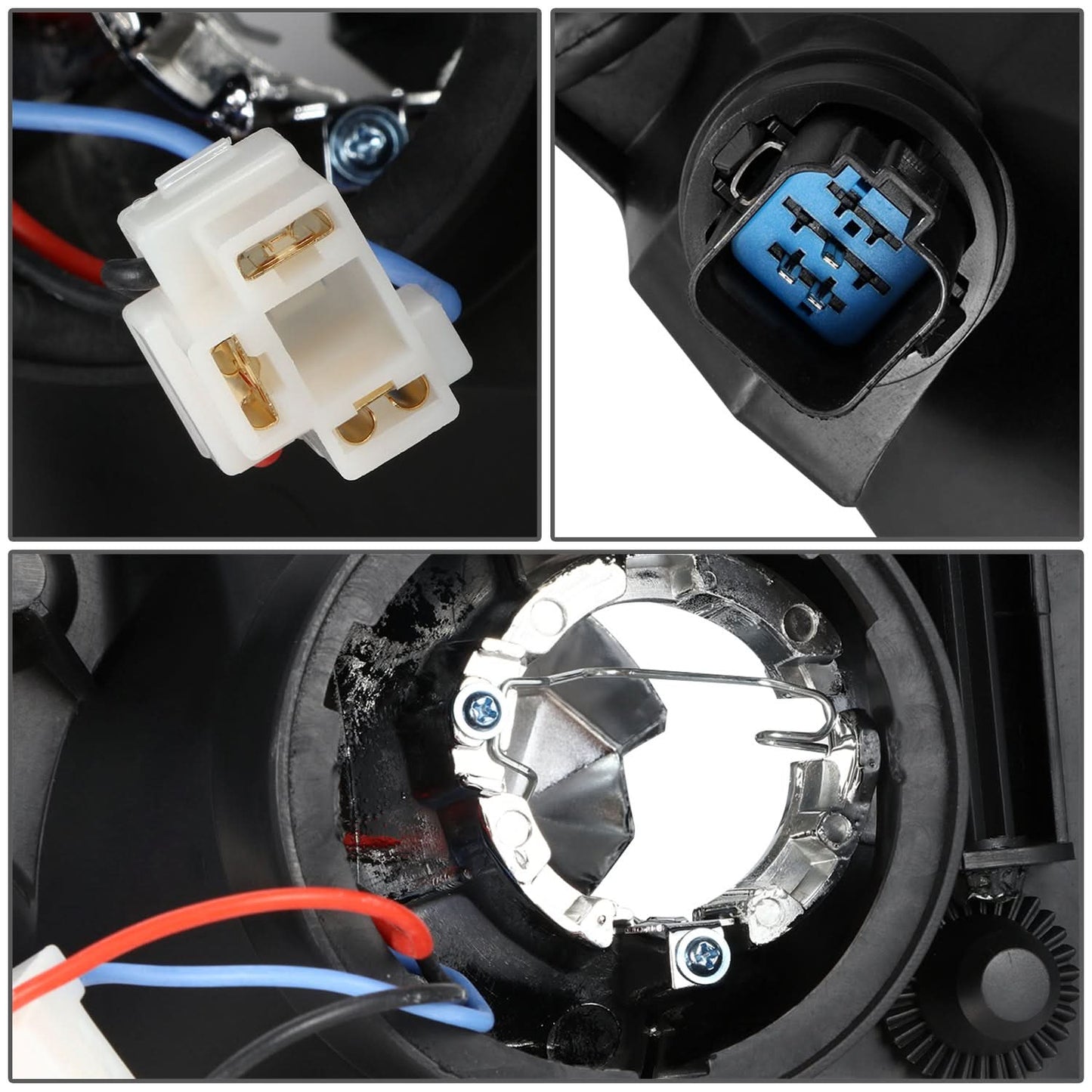 2003-2004 Ford Focus OE Style Right Side Headlight - Black Housing