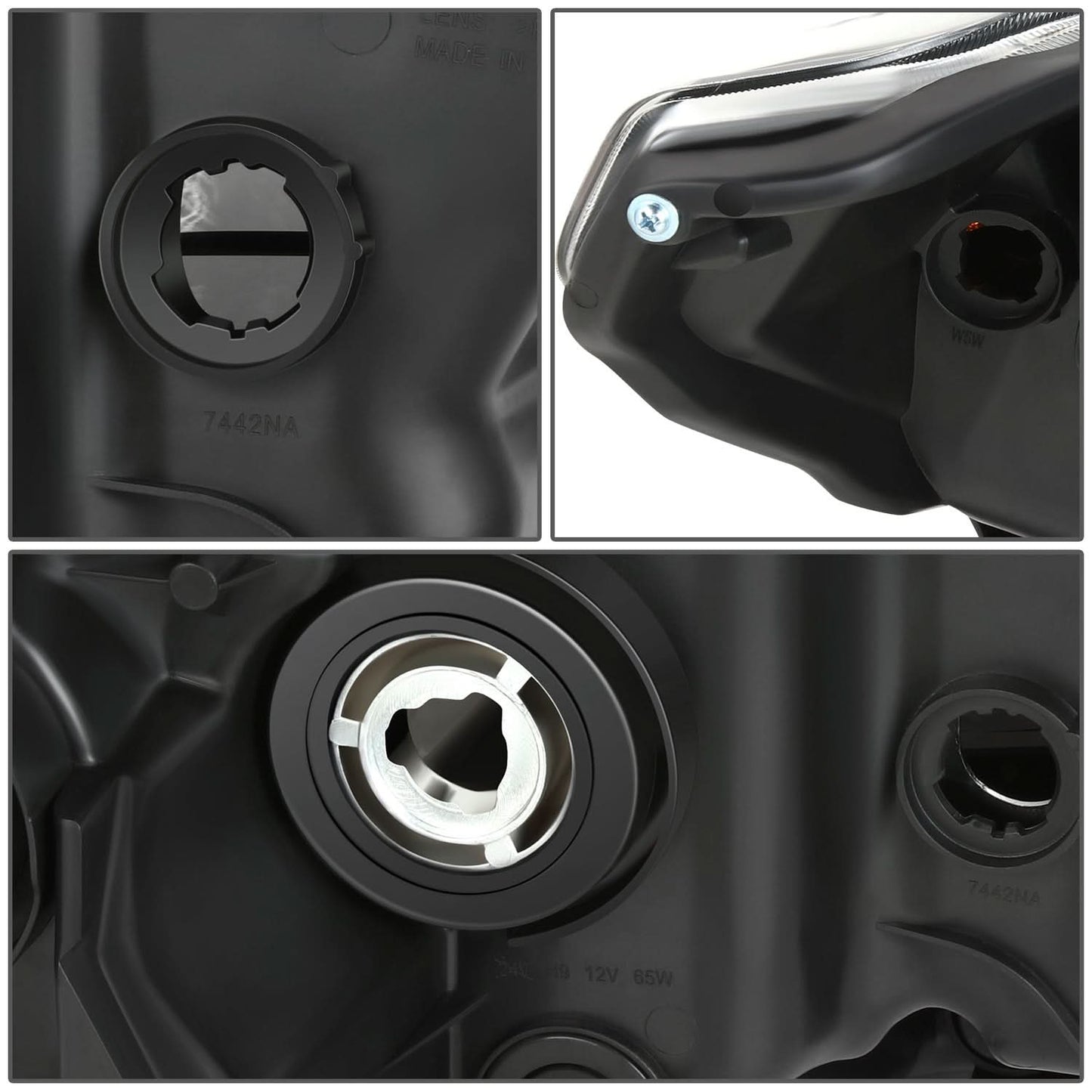 2016-2023 Toyota Tacoma OE Style LED DRL Headlights - Black Housing