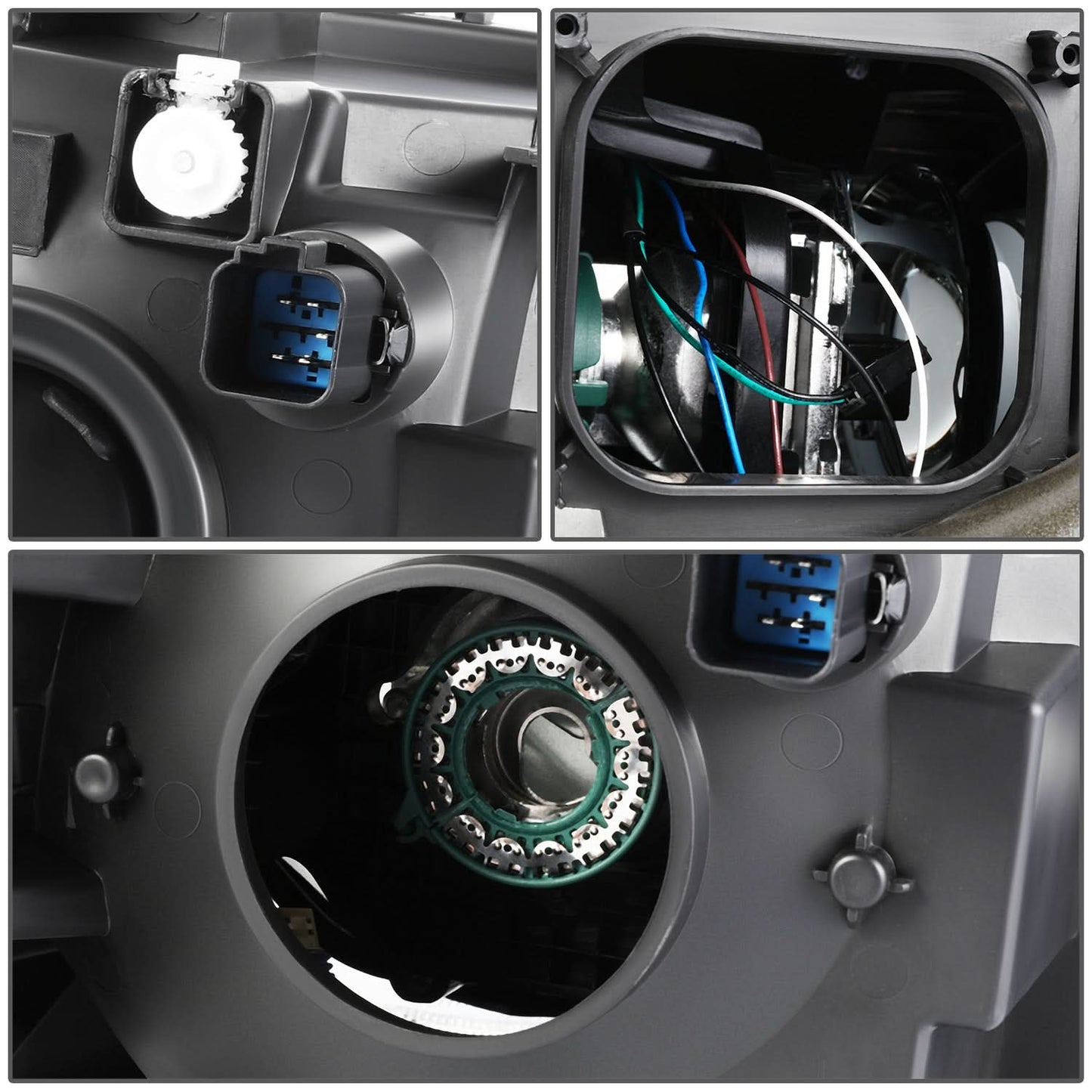09-12 Ford Flex OE Style HID Headlights - Black Housing Left Side