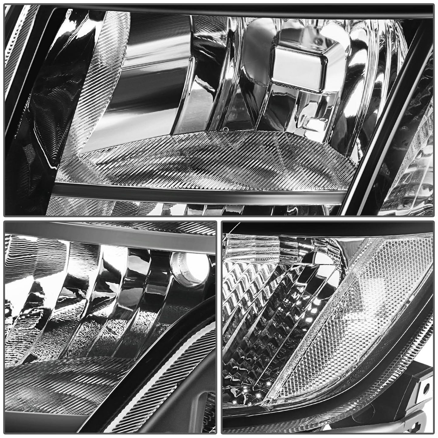 07-10 Ford Edge OE Style Black Housing Headlights - Clear Reflector
