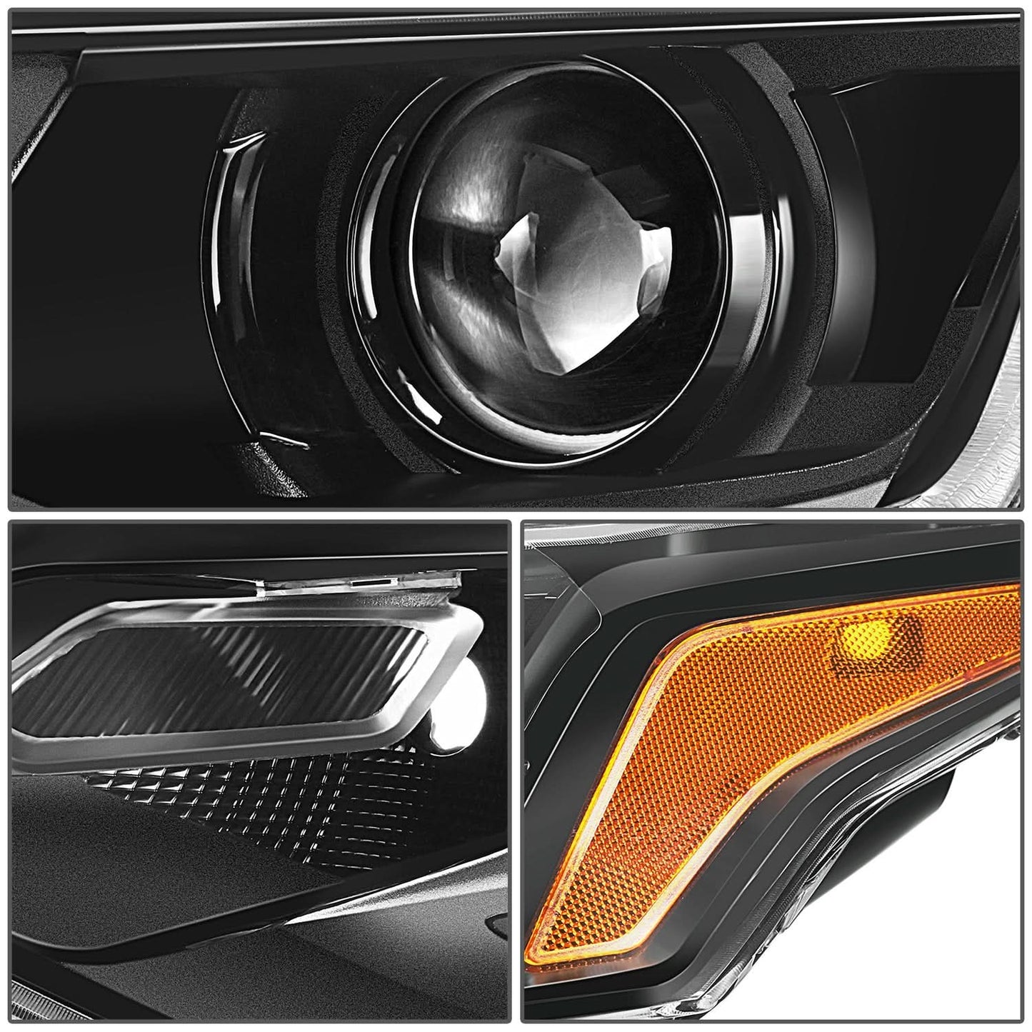 2018 Chevrolet Traverse OE Style Black Housing Headlights - Amber