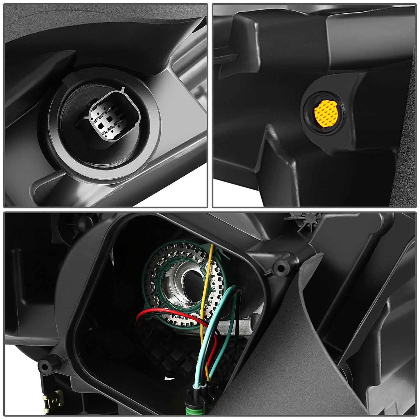 2018 Chevrolet Traverse OE Style Black Housing Headlights - Amber