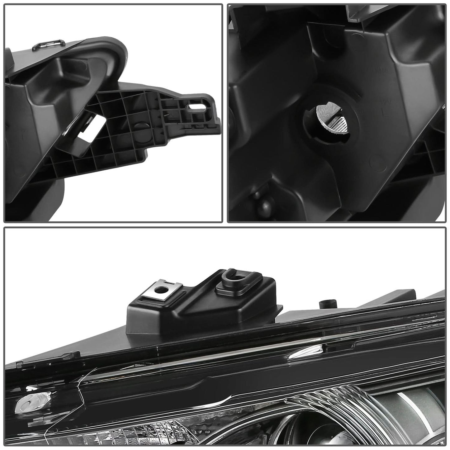 2013-2019 Ford Taurus OE Style Left Headlight - Black Housing