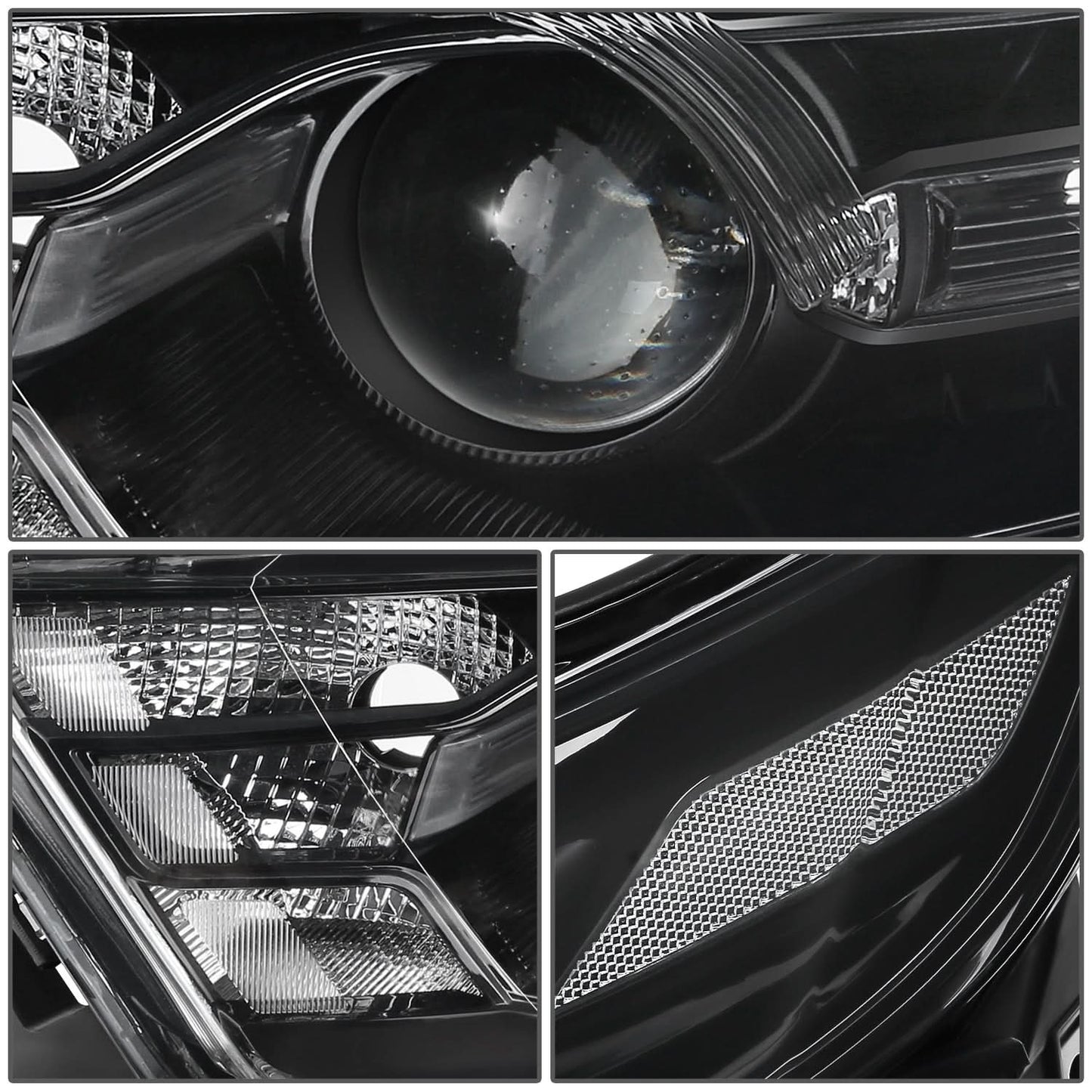 13-19 Ford Taurus OE Style Halogen Headlights Black Housing Clear
