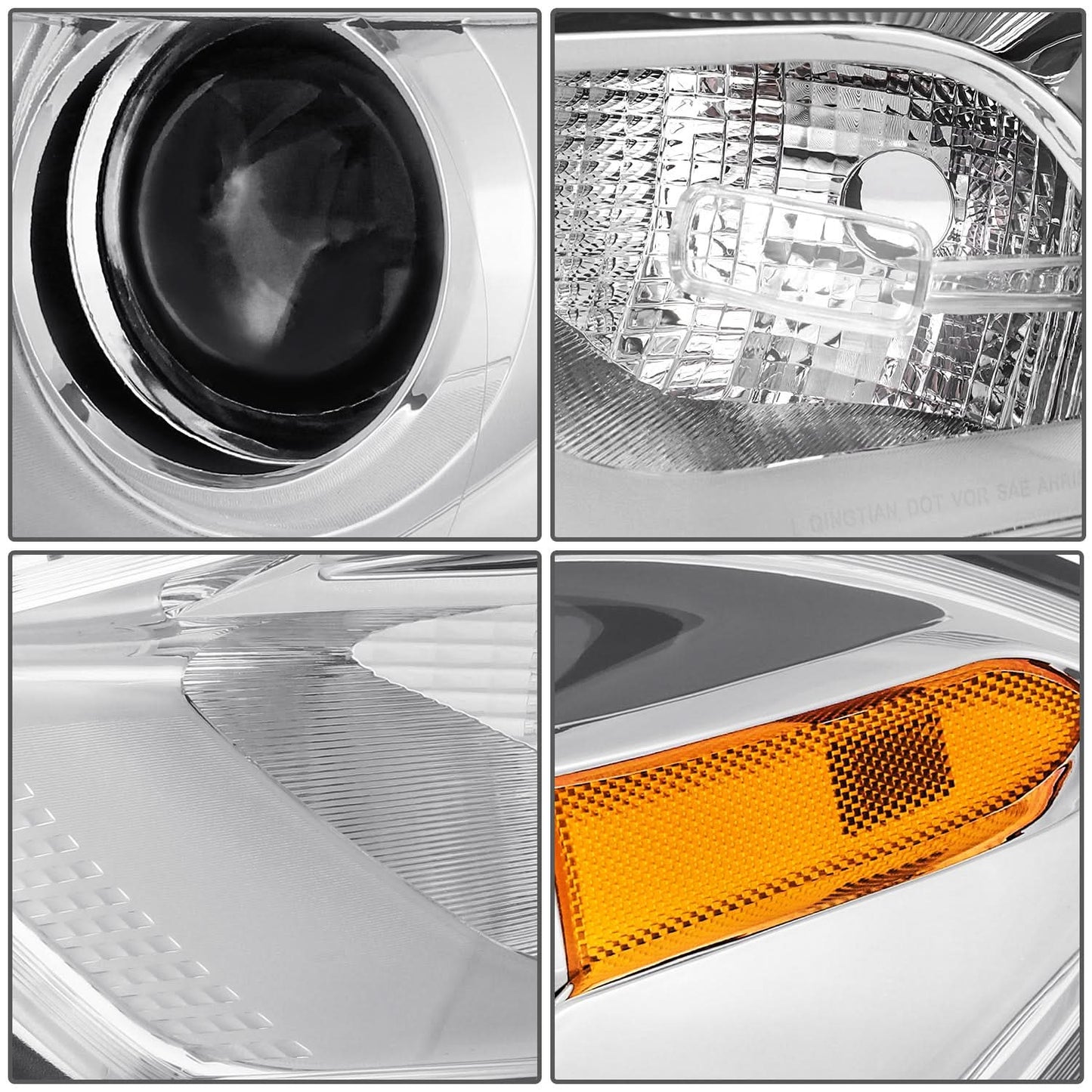 2013-2016 Dodge Dart OE Style Chrome Headlights - Left Side