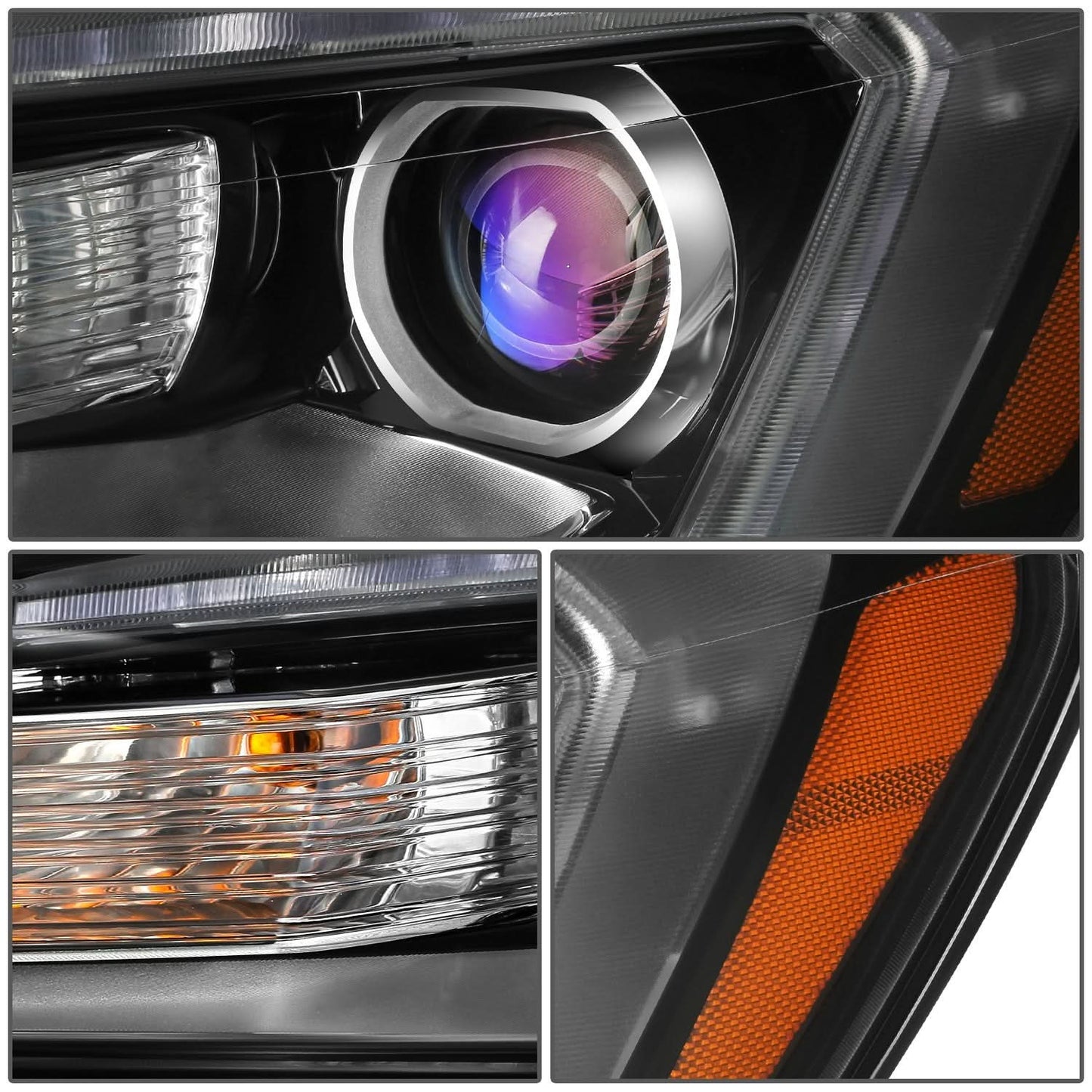 2013-2016 GMC Acadia Projector Headlights - Left Side Black Housing