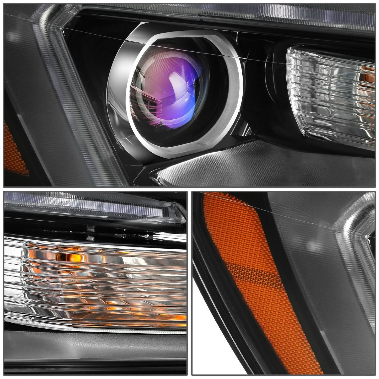 2013-2016 GMC Acadia Projector Headlights - Right Side Black Housing