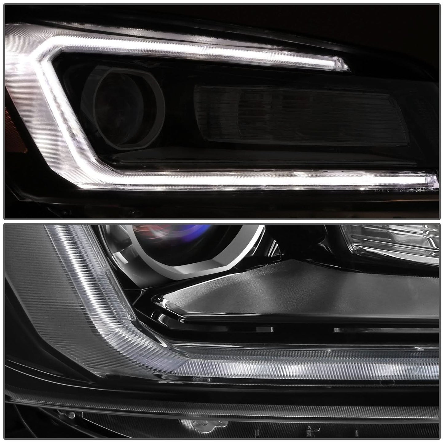 2013-2016 GMC Acadia Projector Headlights - Right Side Black Housing