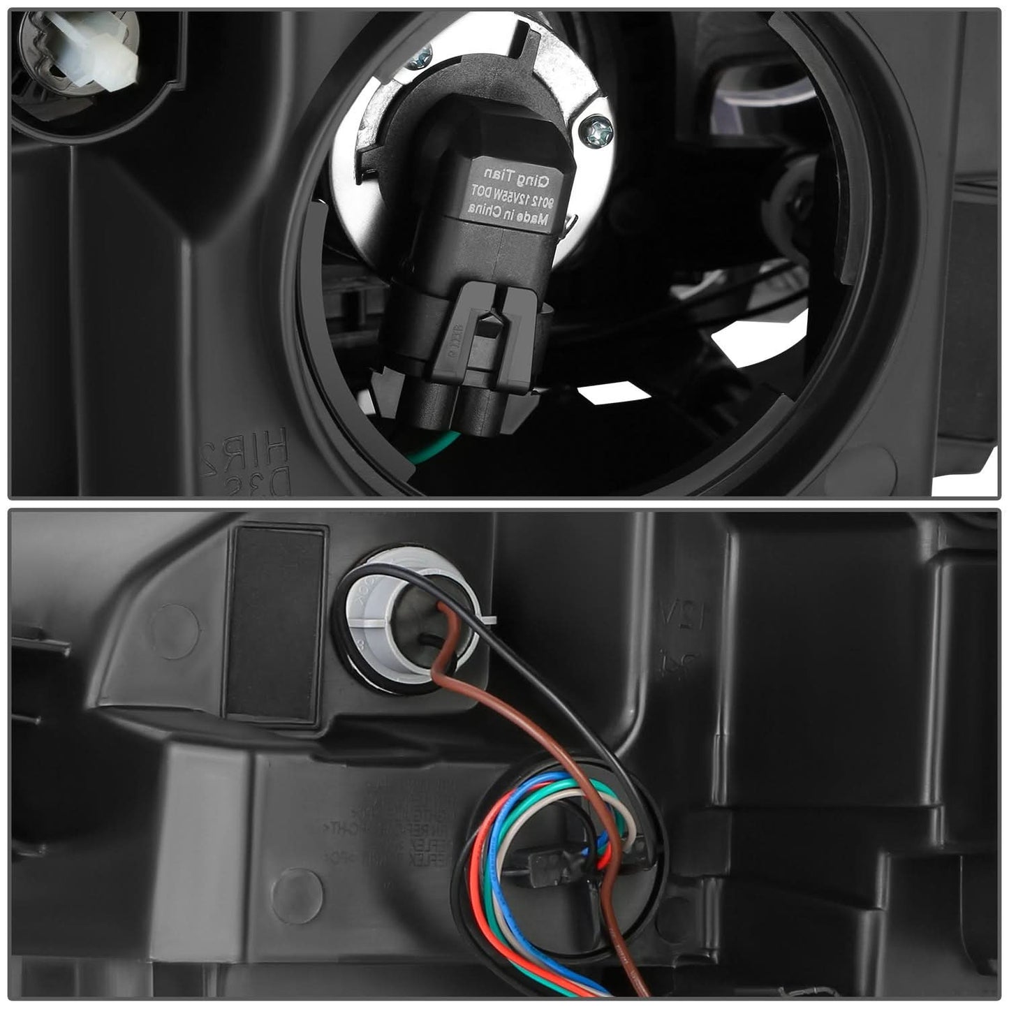 2013-2016 GMC Acadia Projector Headlights - Right Side Black Housing