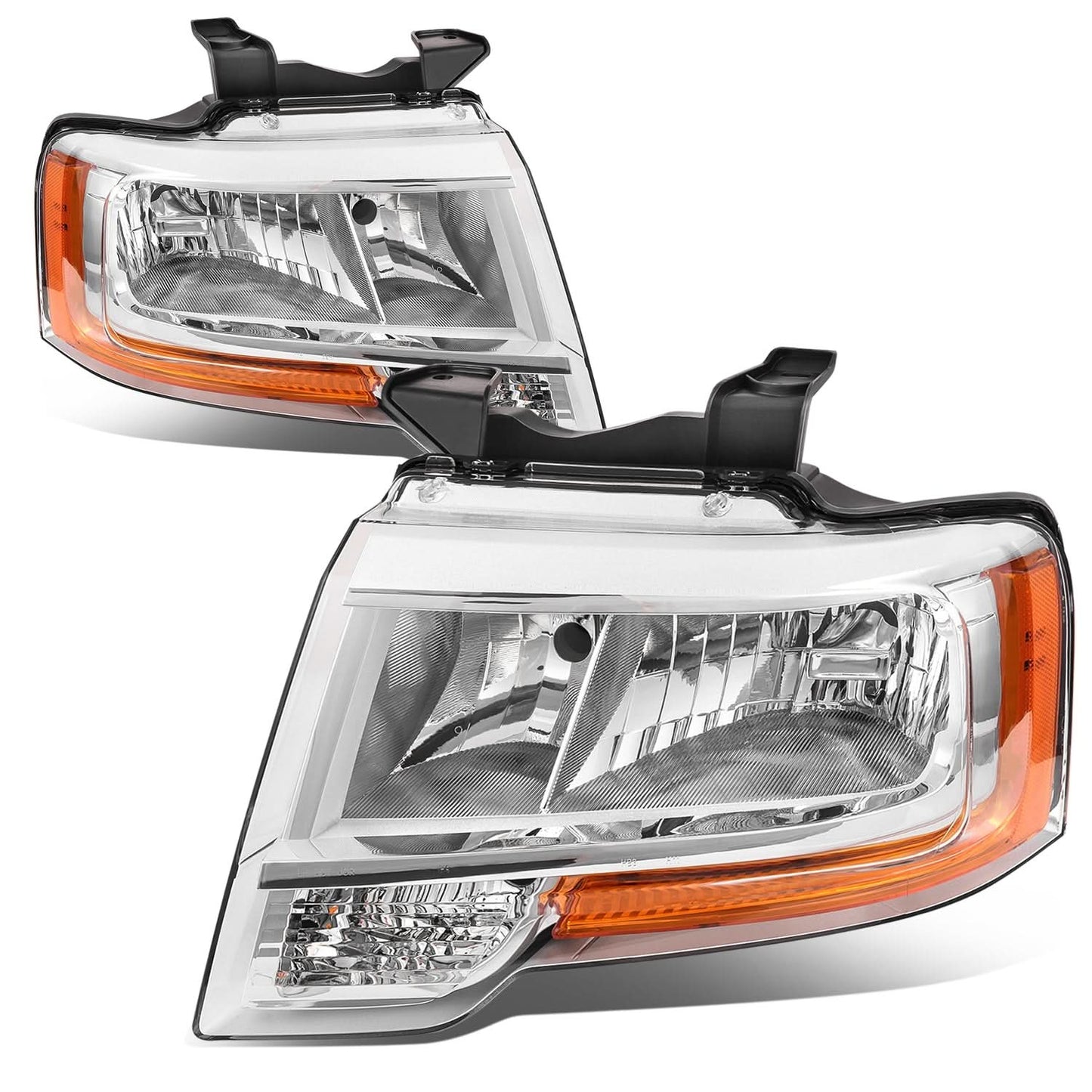 2015-2017 Ford Expedition OE Style Chrome Headlights Left Right Set