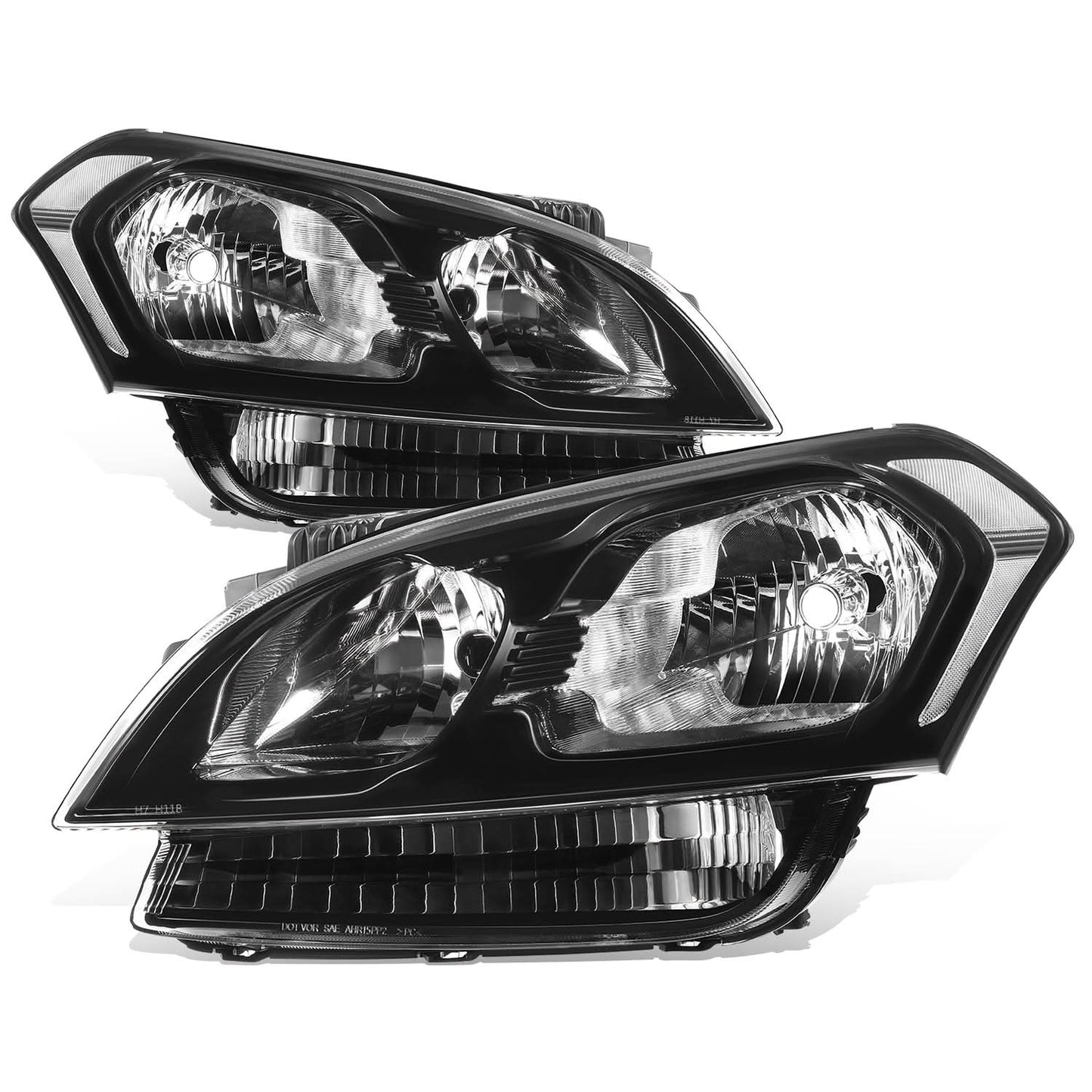 2012-2013 Kia Soul OE Style Headlights - Black Housing Clear Reflector