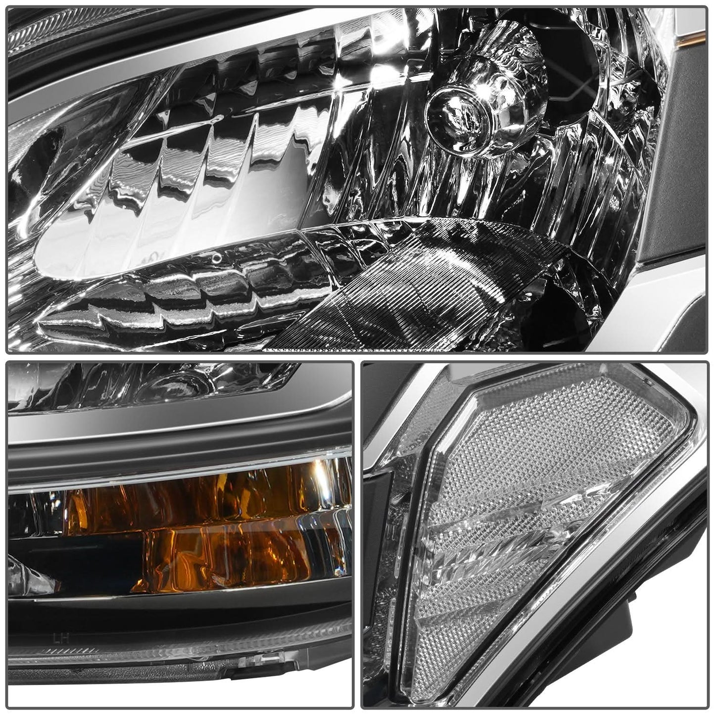2010-2011 Kia Soul OE Style Headlights - Black Housing Clear Reflector