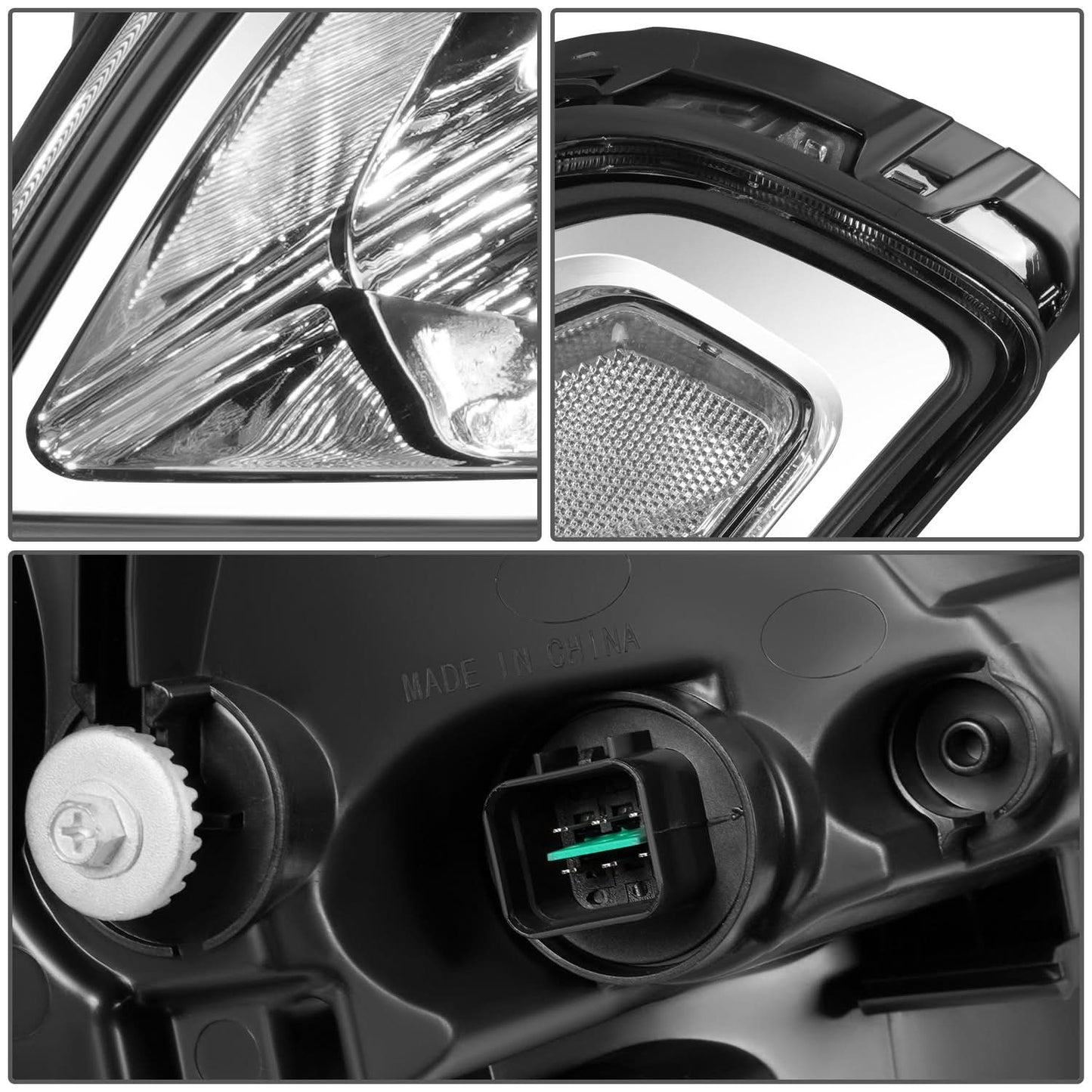 2010-2011 Kia Soul OE Style Headlights - Black Housing Clear Reflector