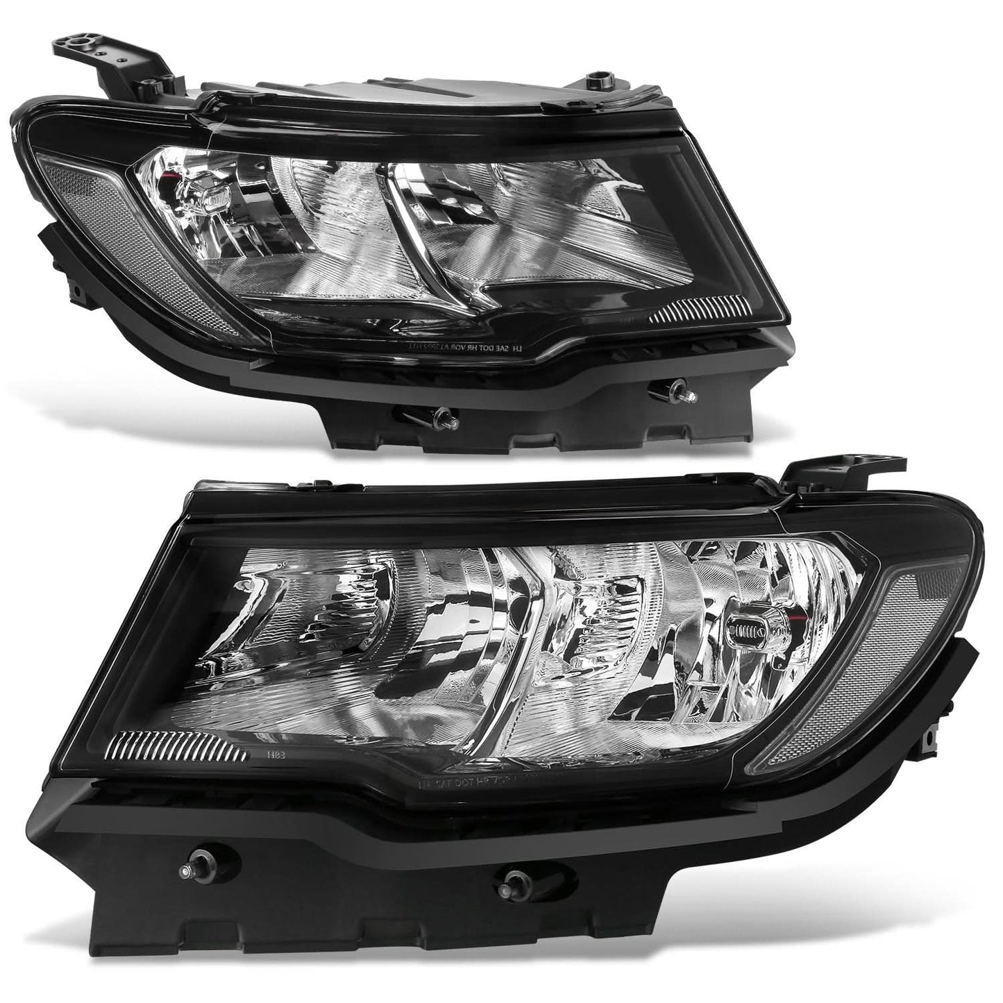 17-21 Jeep Compass OE Style Headlights - Black Housing Clear Reflector