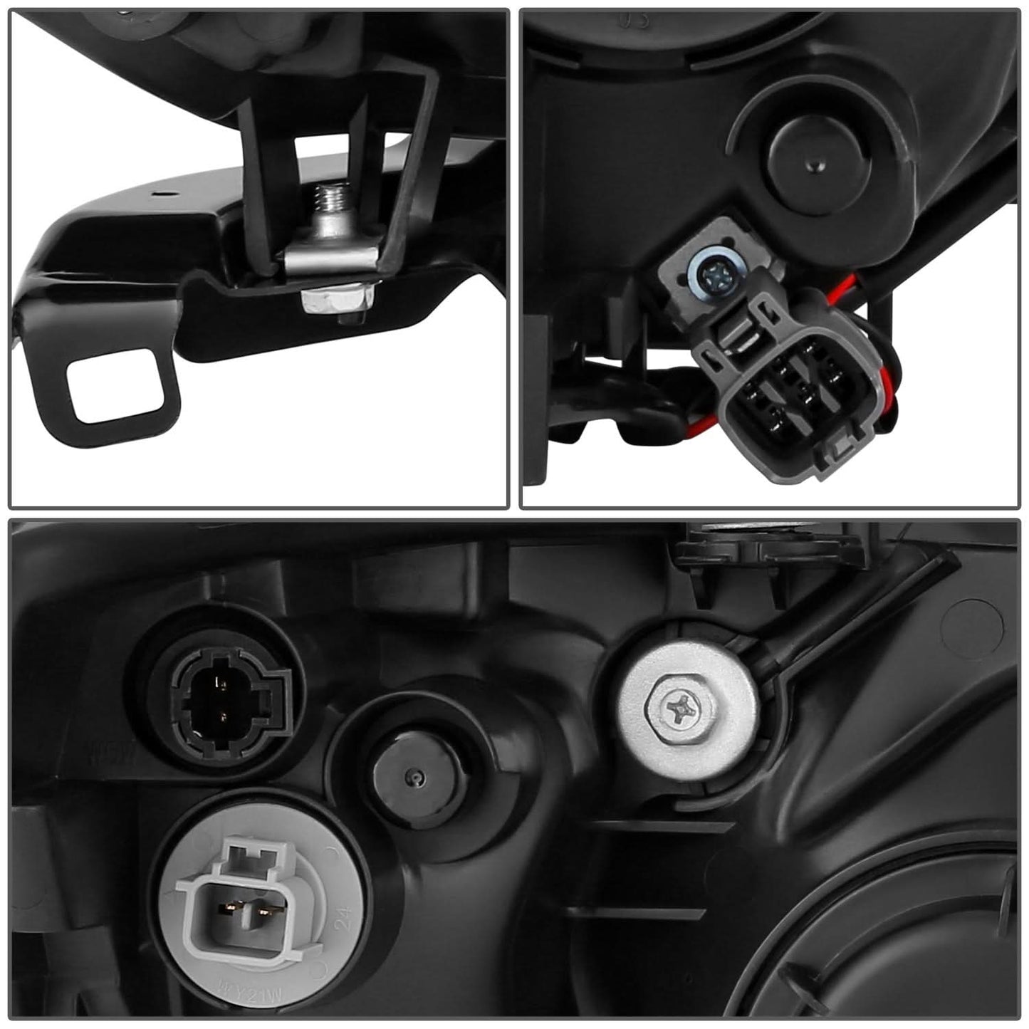 06-08 Subaru Forester OE Style Black Housing Clear Reflector Headlights