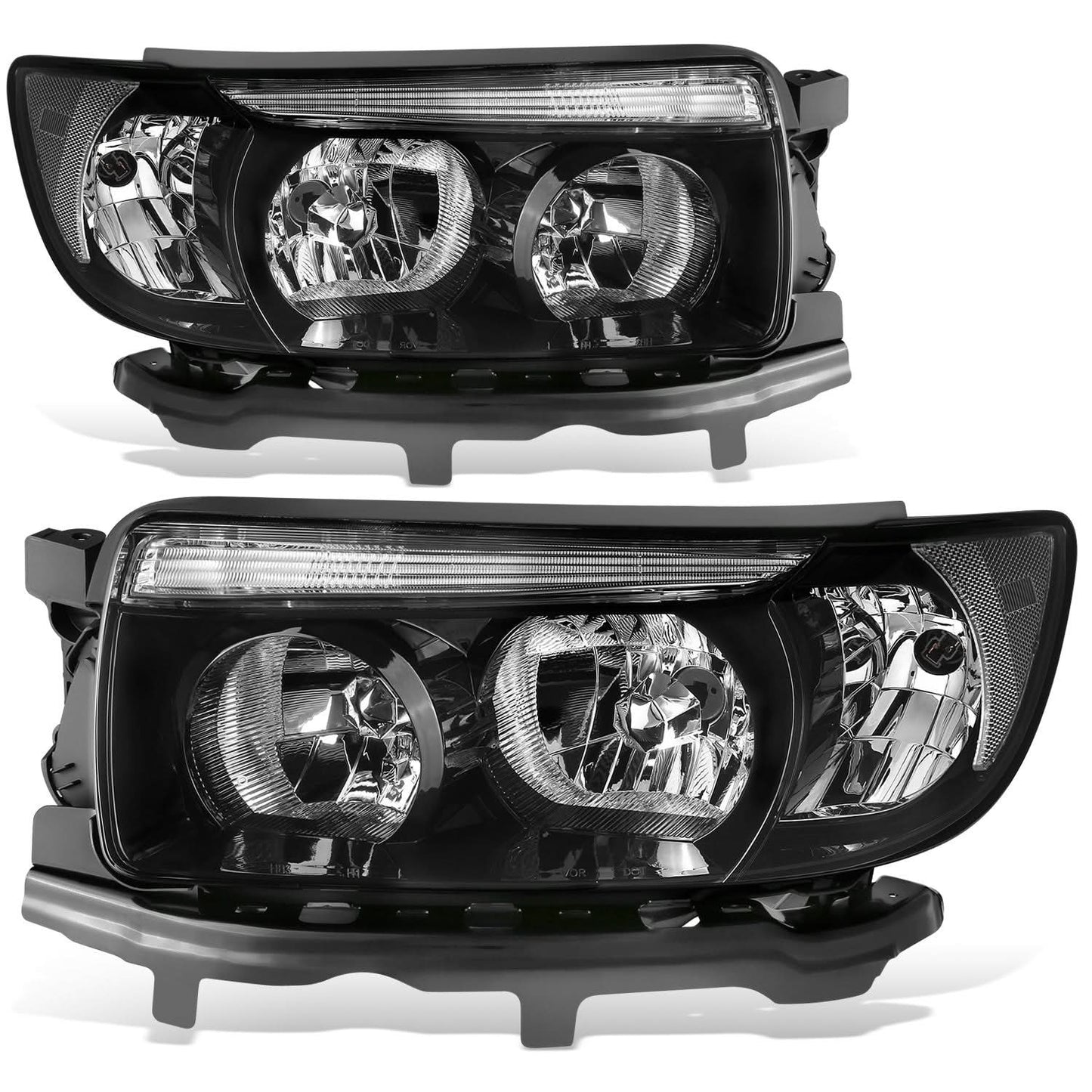 06-08 Subaru Forester OE Style Black Housing Clear Reflector Headlights