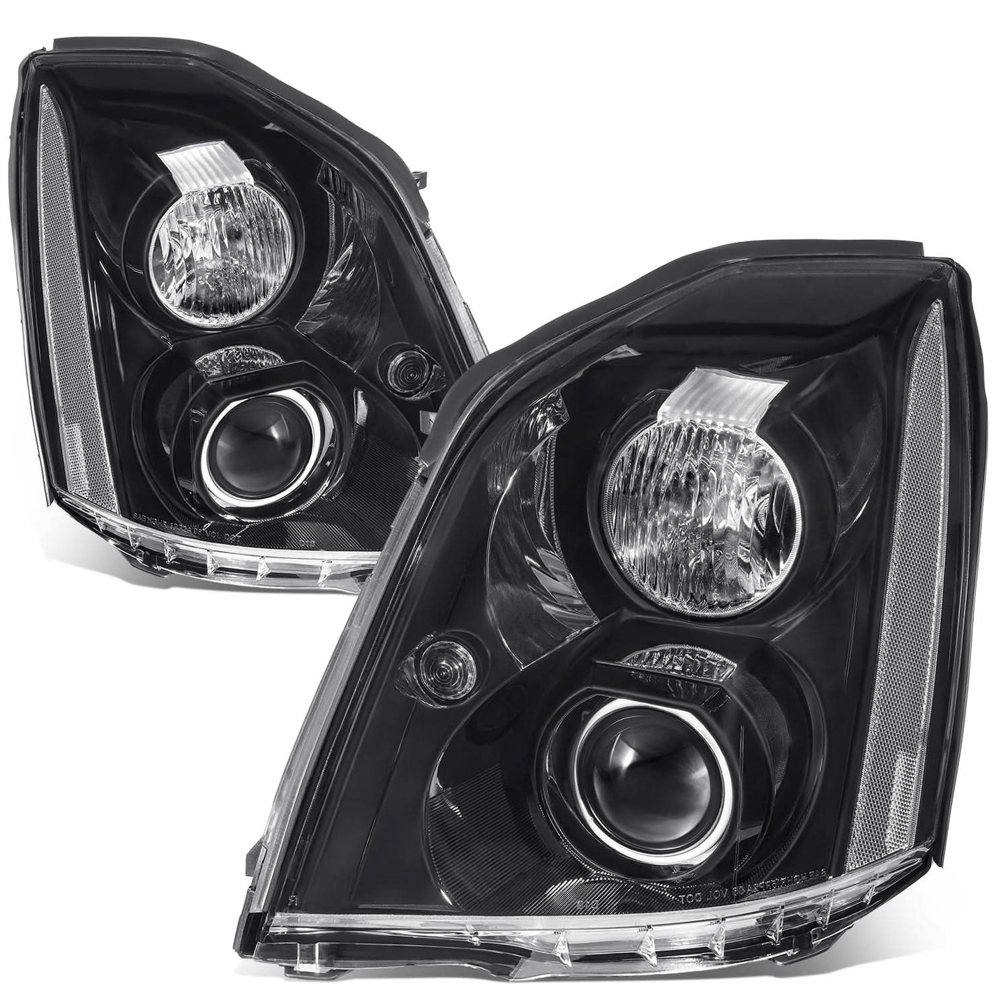 06-11 Cadillac DTS OE Style Black Housing Clear Reflector Headlights