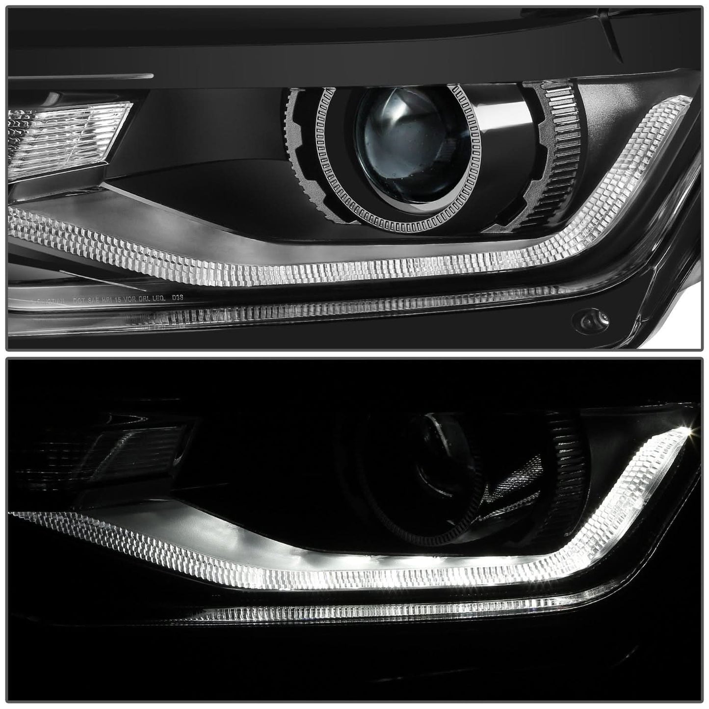 2016-2022 Chevrolet Camaro Projector Headlights - Left Side Black