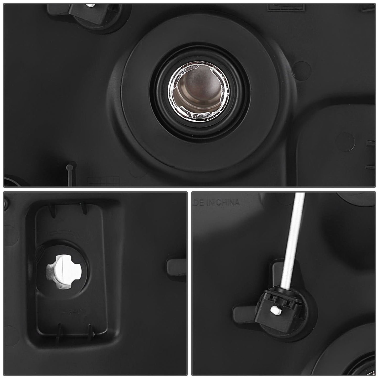 2007-2014 GMC Yukon Denali Chrome Amber Headlights H13 Bulbs