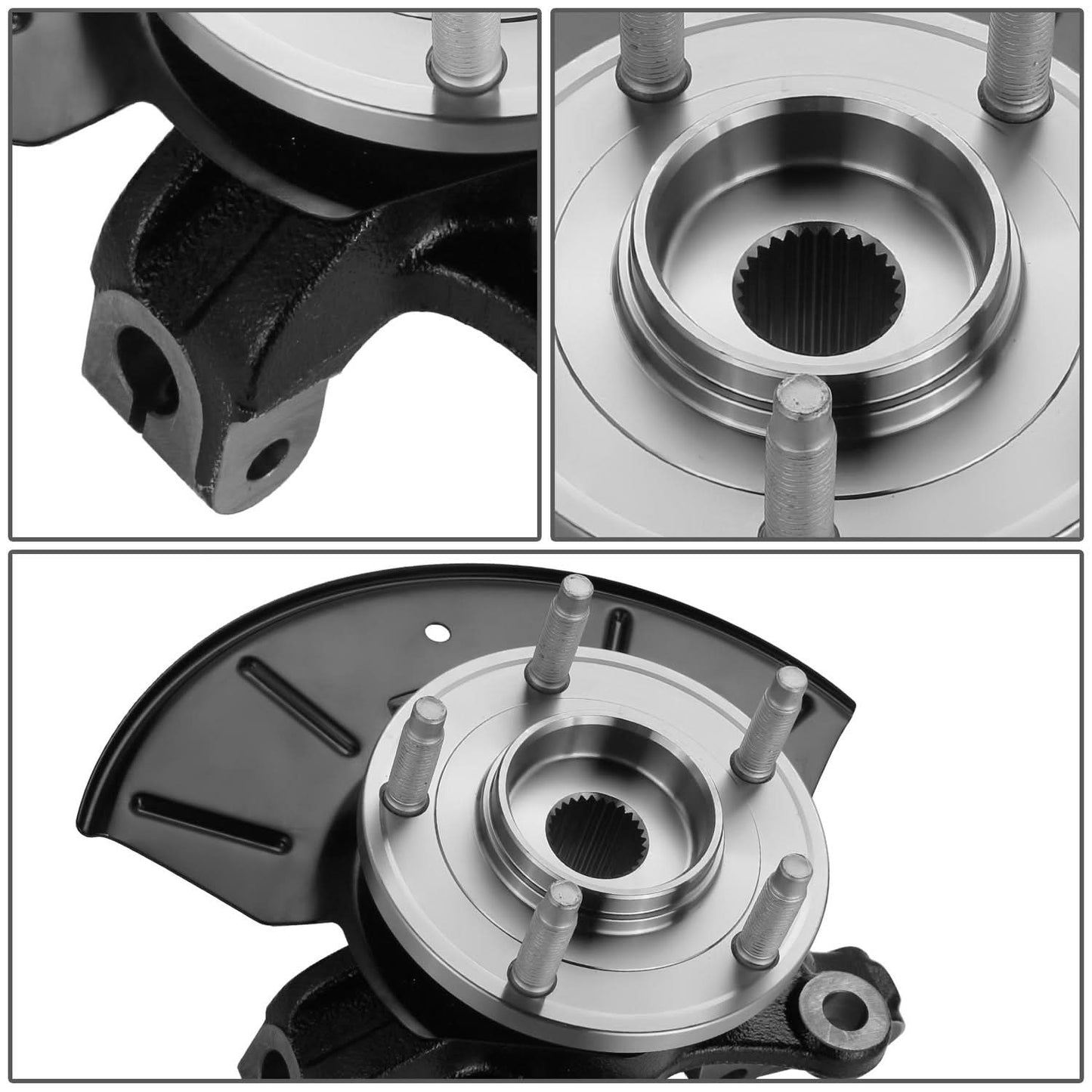 2001-2012 Ford Escape Loaded Knuckle Assembly - Front Right - Black