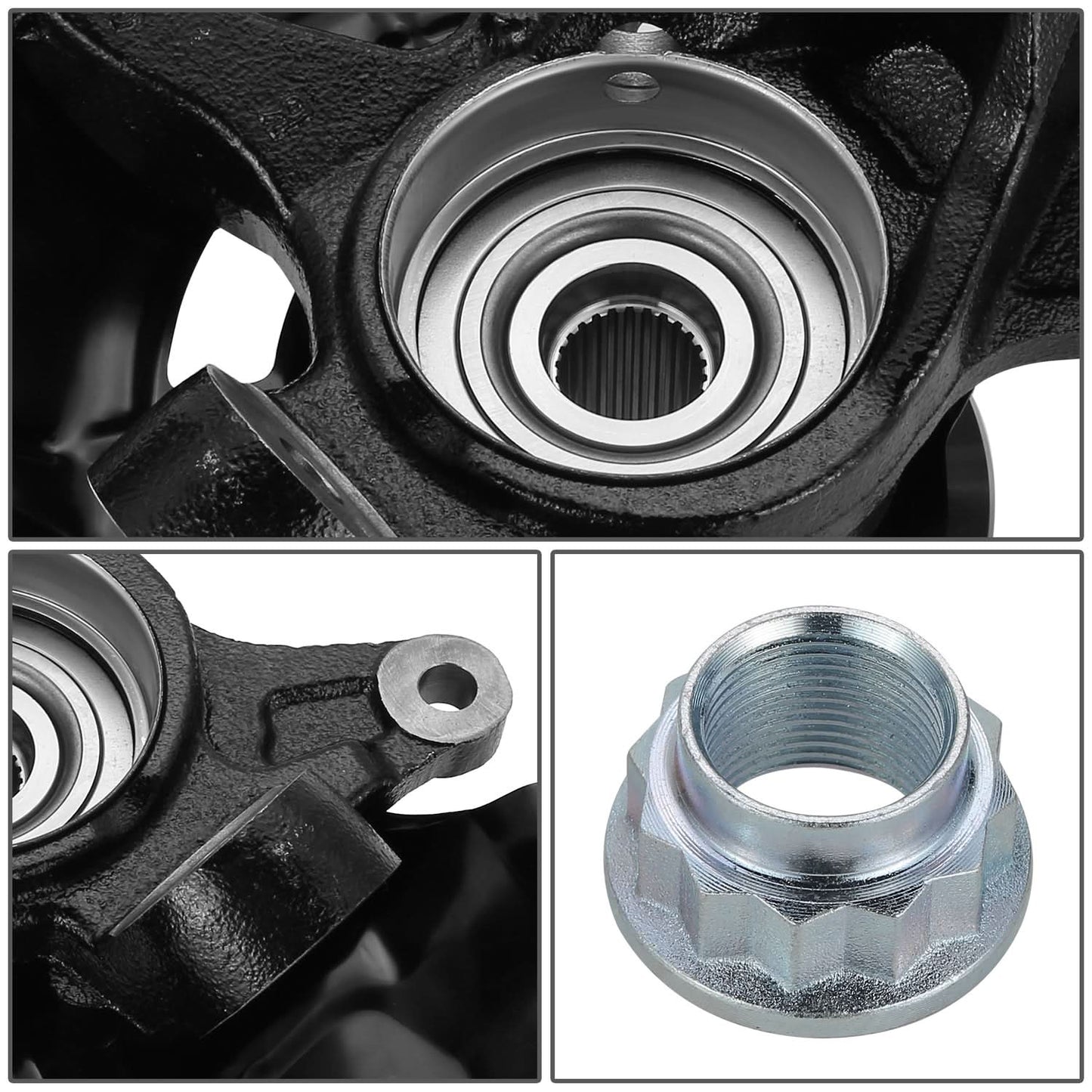 2007-2011 Toyota Camry Front Left Loaded Knuckle Assembly - OEM Black
