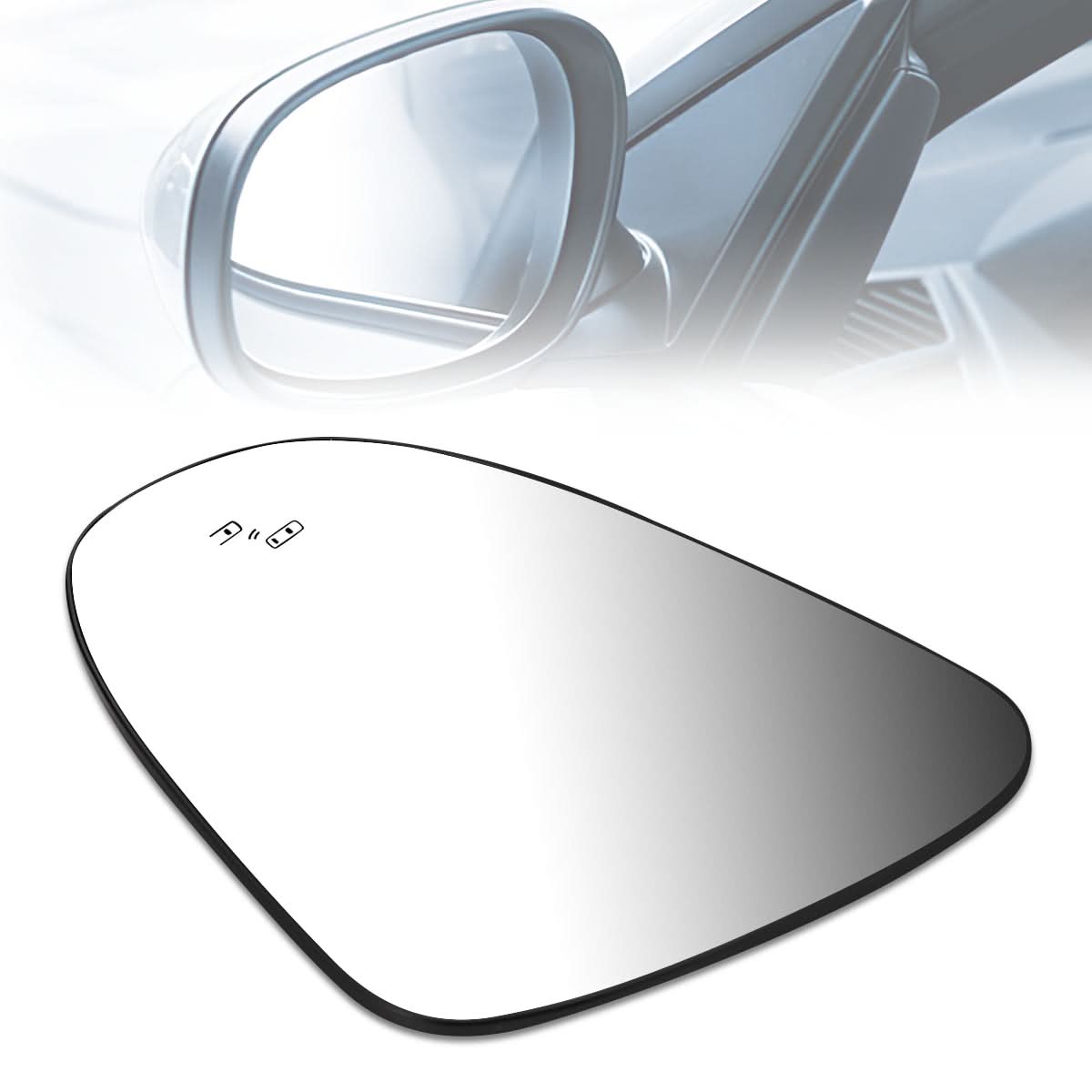2017-2019 Toyota C-HR OE Style Mirror Glass Lens - Left Heated BLIS