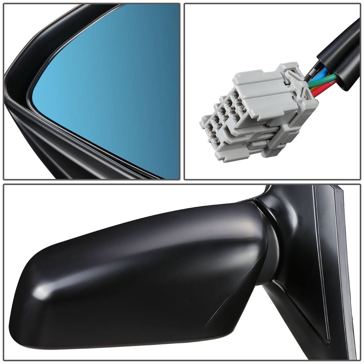 2002-2006 Acura MDX Powered Heated Left Side Mirror - Textured Black