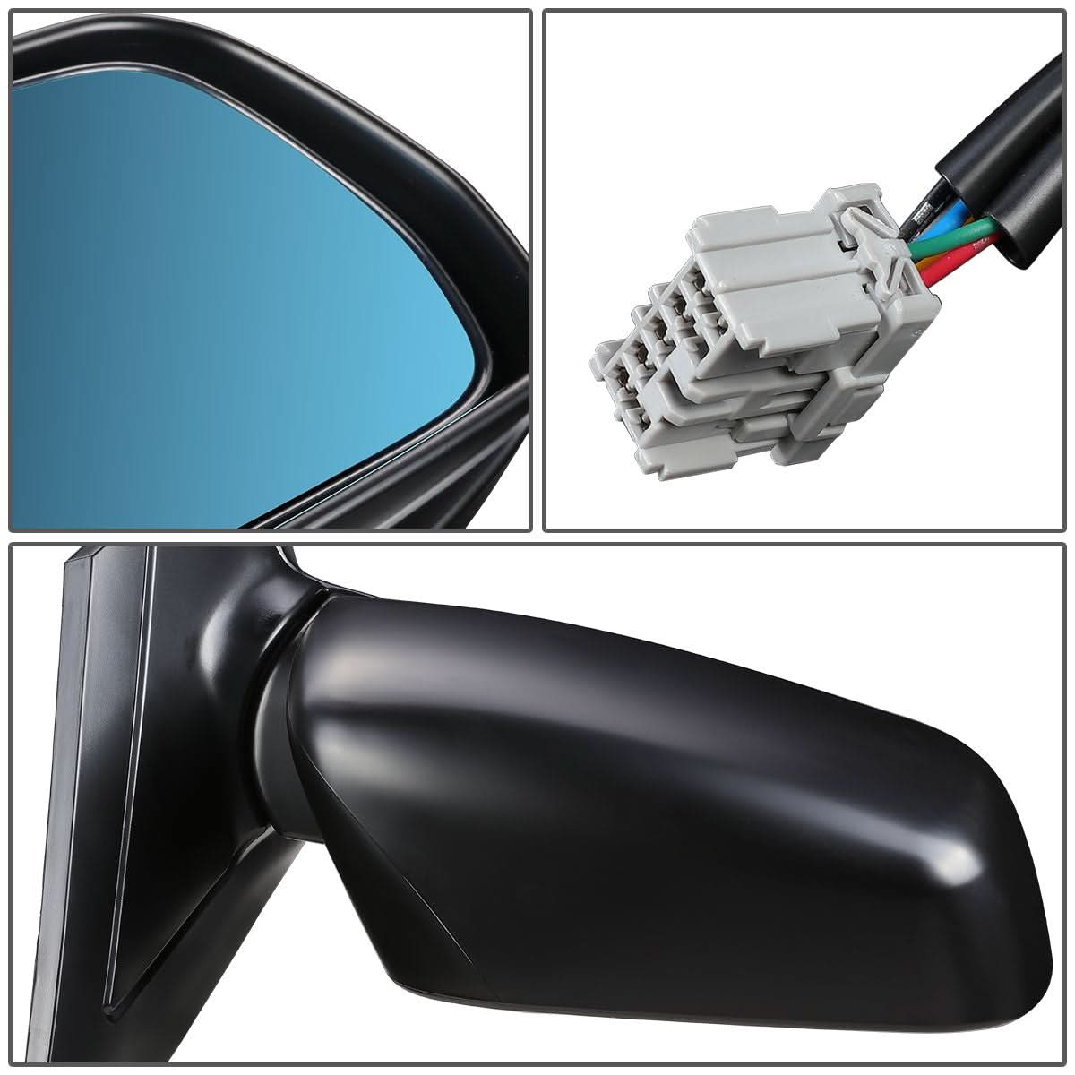 02-06 Acura MDX Powered Heated Side Mirror Right Textured Black