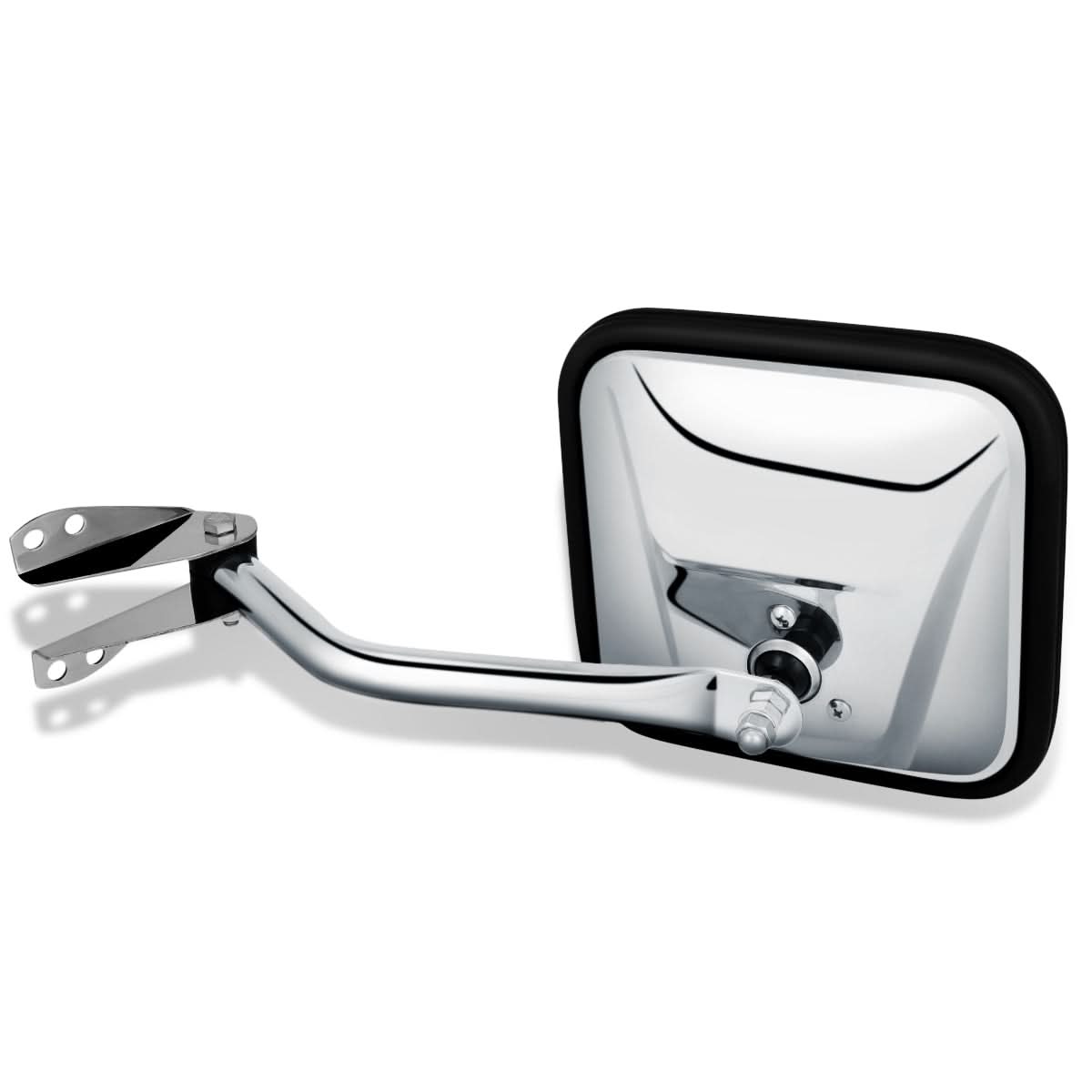 60-86 Jeep CJ Manual Folding Side Mirror - Chrome Left