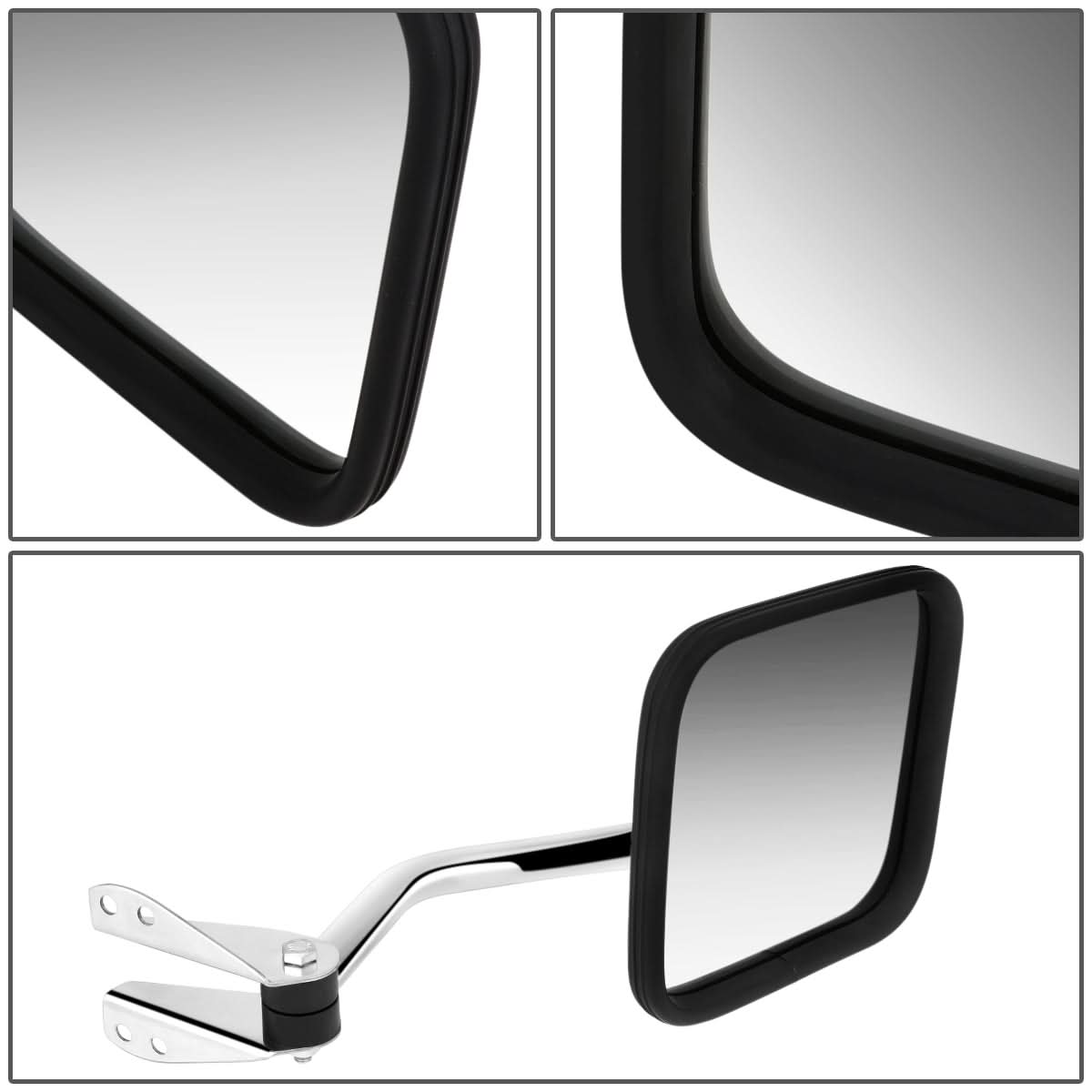 1960-1986 Jeep CJ OEM Style Manual Side Mirror - Chrome Right