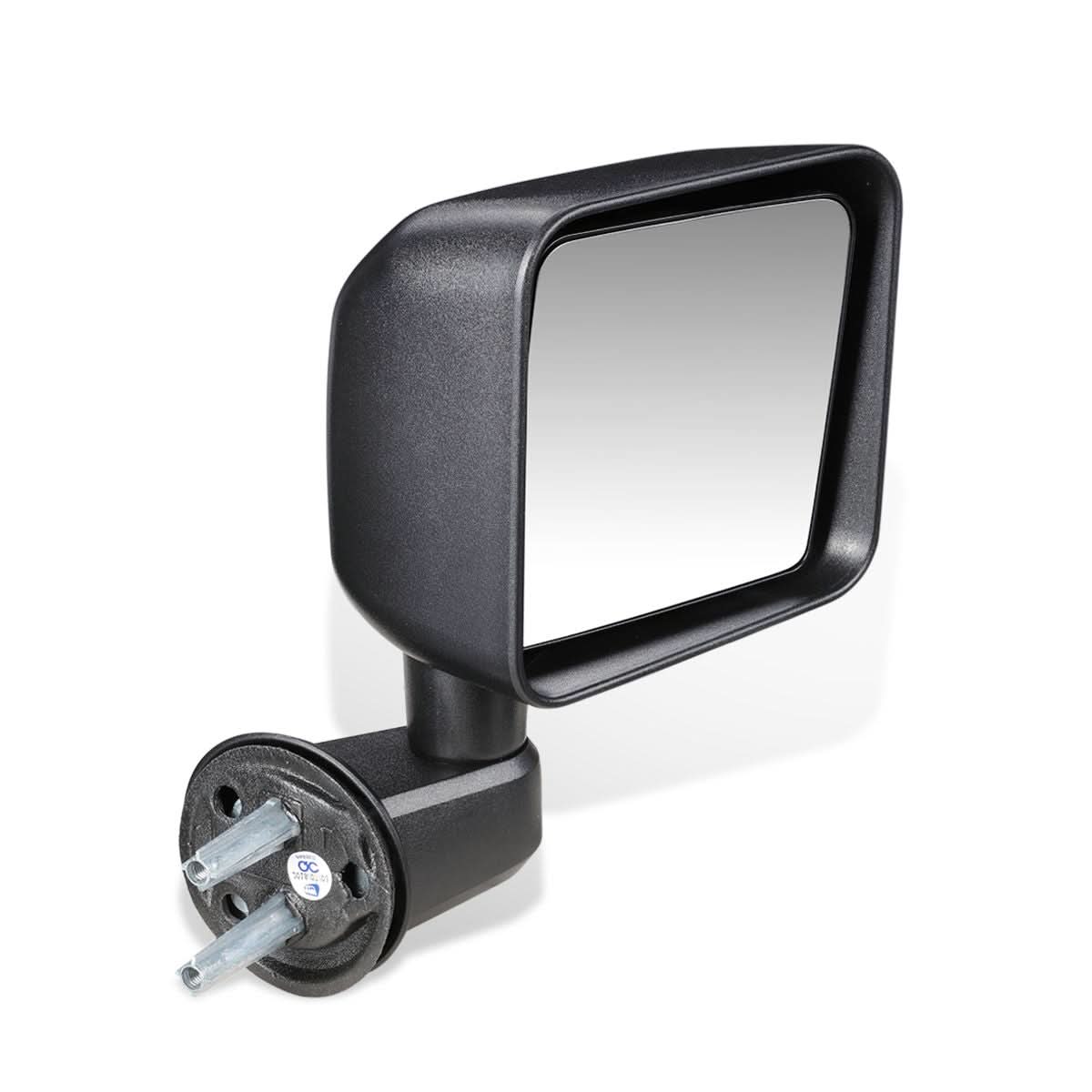 2007-2018 Jeep Wrangler OEM Style Manual Mirror - Textured Black
