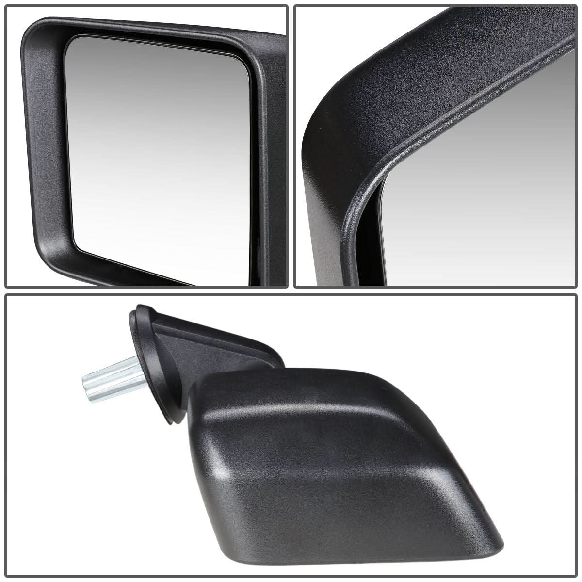 2007-2018 Jeep Wrangler OEM Style Manual Mirror - Textured Black
