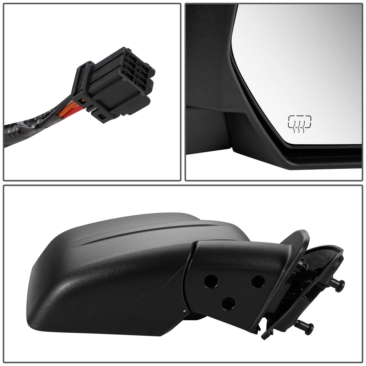 2008-2013 Jeep Liberty OEM Powered Heated Side Mirror - Black Right