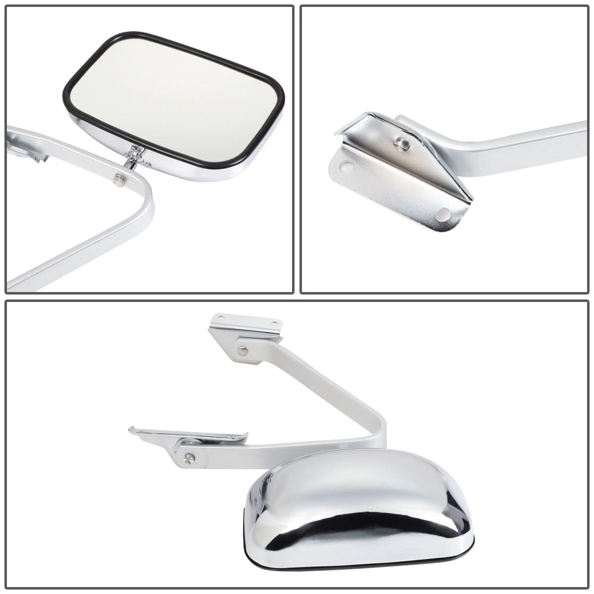 87-91 Ford F-150 OE Style Manual Side Mirror - Chrome