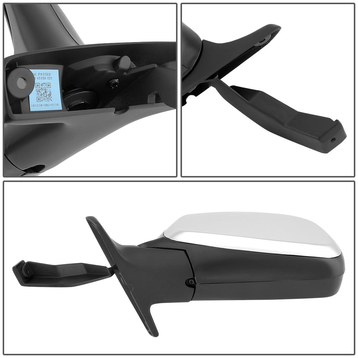 92-97 Ford Bronco F-150 F-250 F-350 Manual Chrome Left Mirror