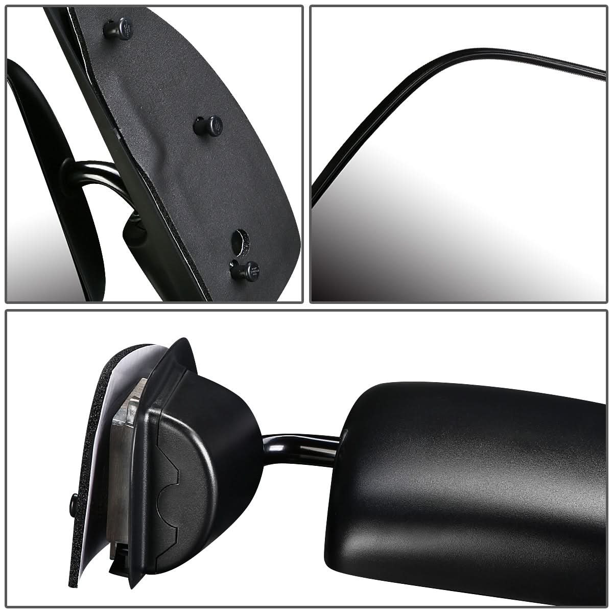 92-06 Ford E-150/E-250/E-350/E-450/E-550 Manual Side Mirror Black Left