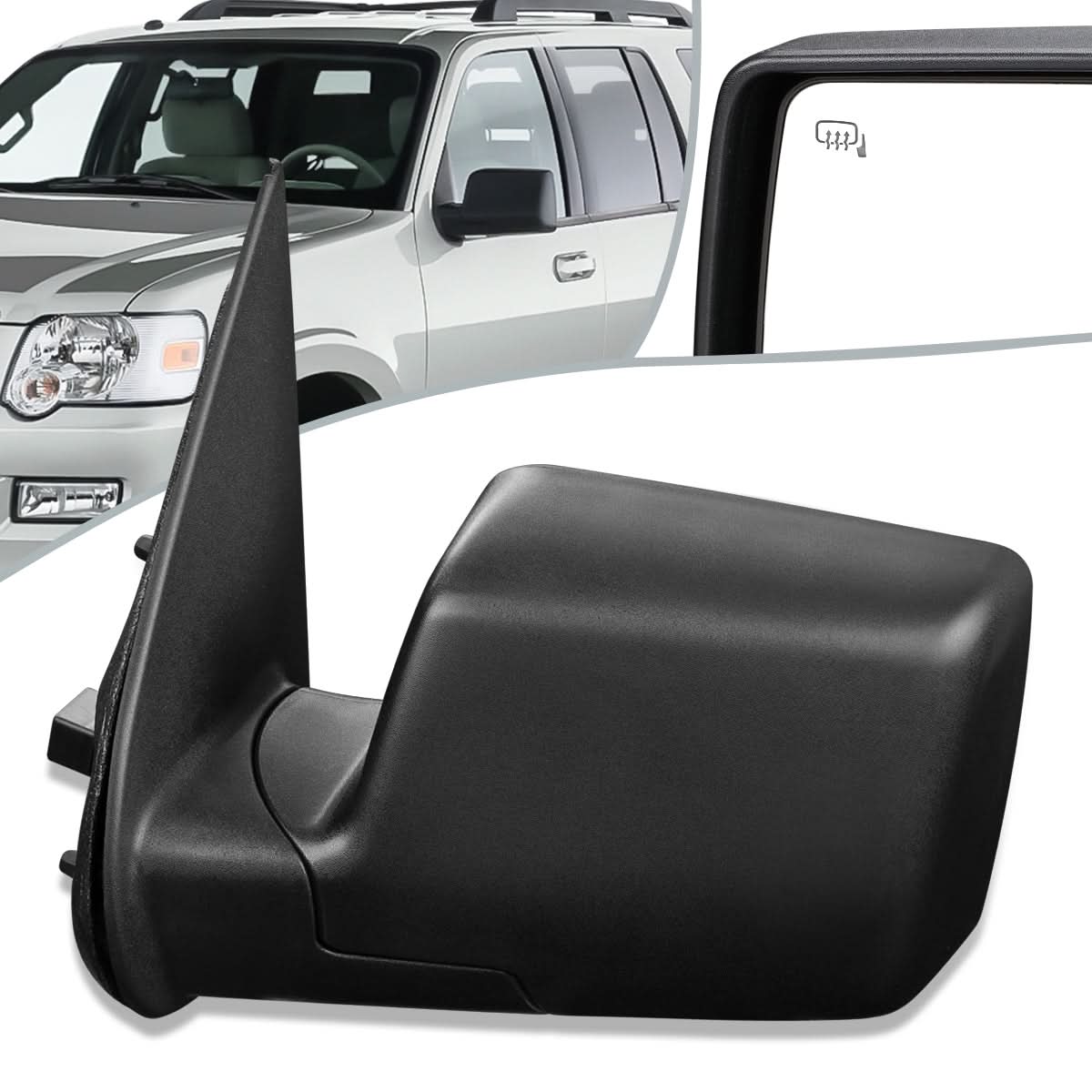 06-10 Ford Explorer OEM Powered Heated Side Mirror with Puddle Light