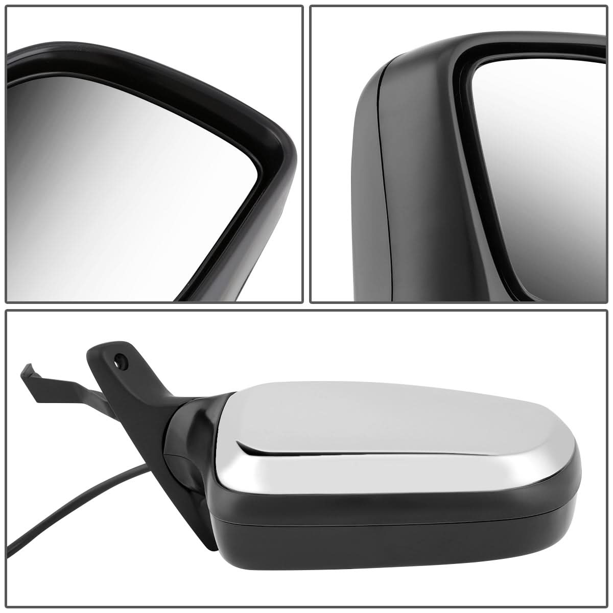 92-97 Ford Bronco F-150 F-250 F-350 OEM Powered Chrome Right Mirror